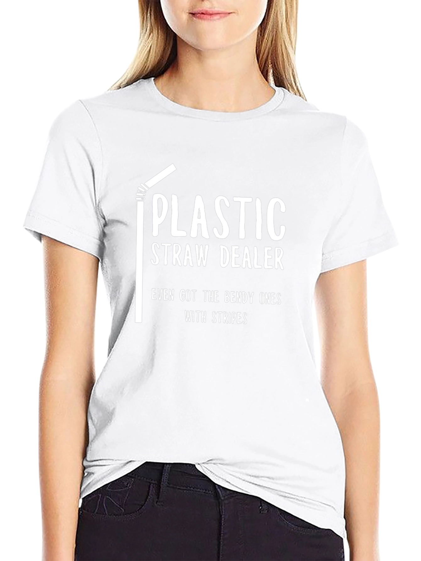 Plastic Straw Dealer T-Shirt - Funny Graphic Tee