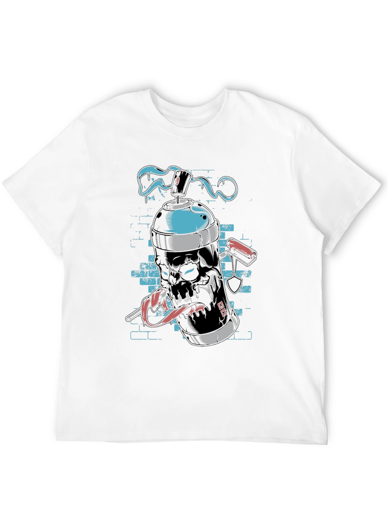 Skull Spray Paint Graphic Tee - Edgy Streetwear
