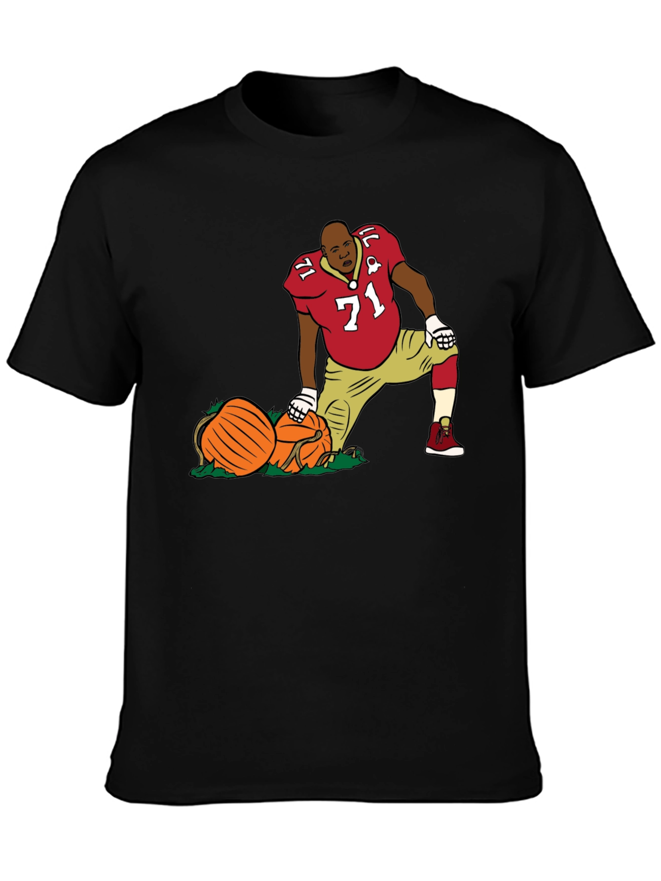 Football Player with Pumpkins T-Shirt