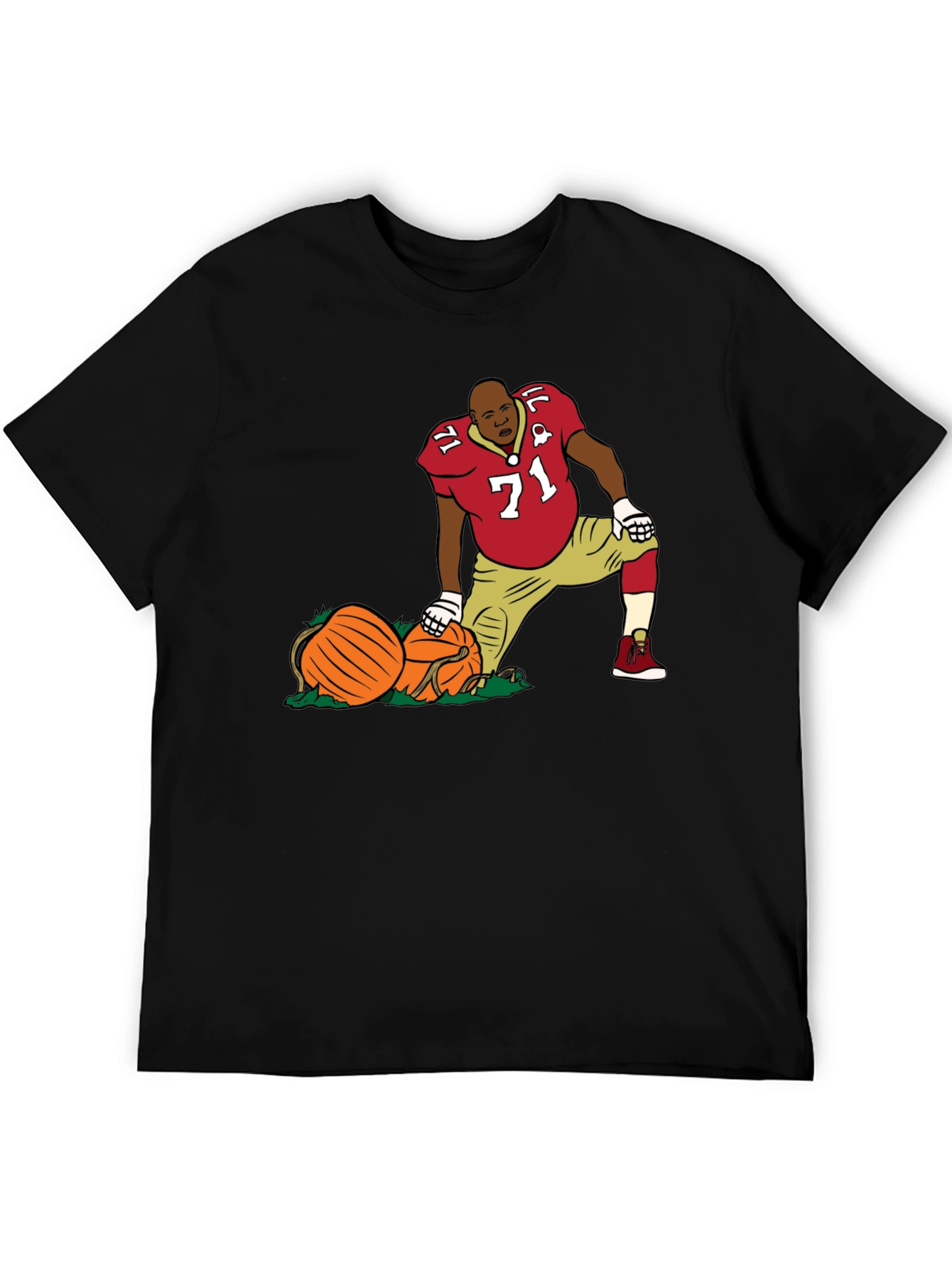 Football Player with Pumpkins T-Shirt