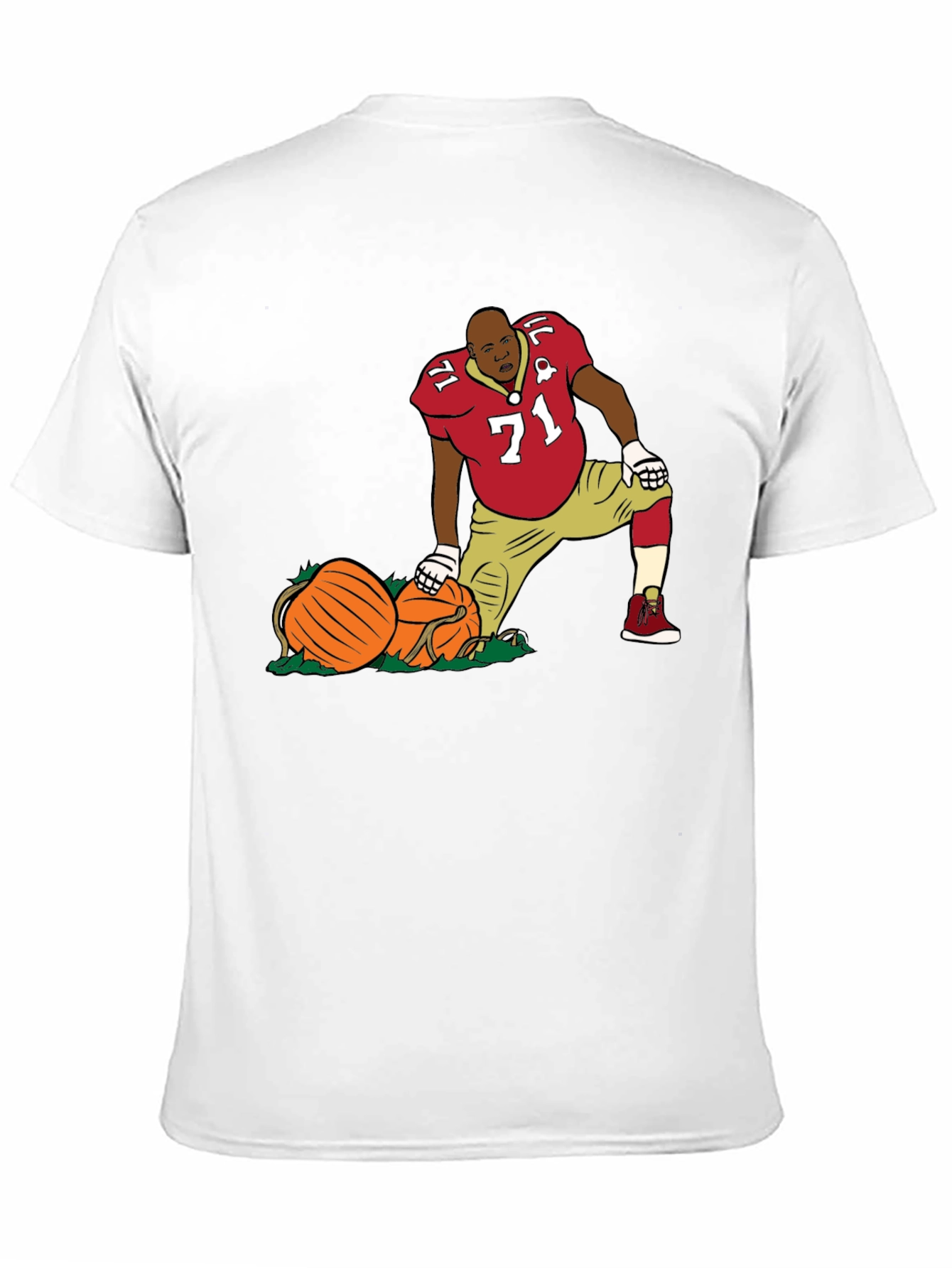 Football Player with Pumpkins T-Shirt