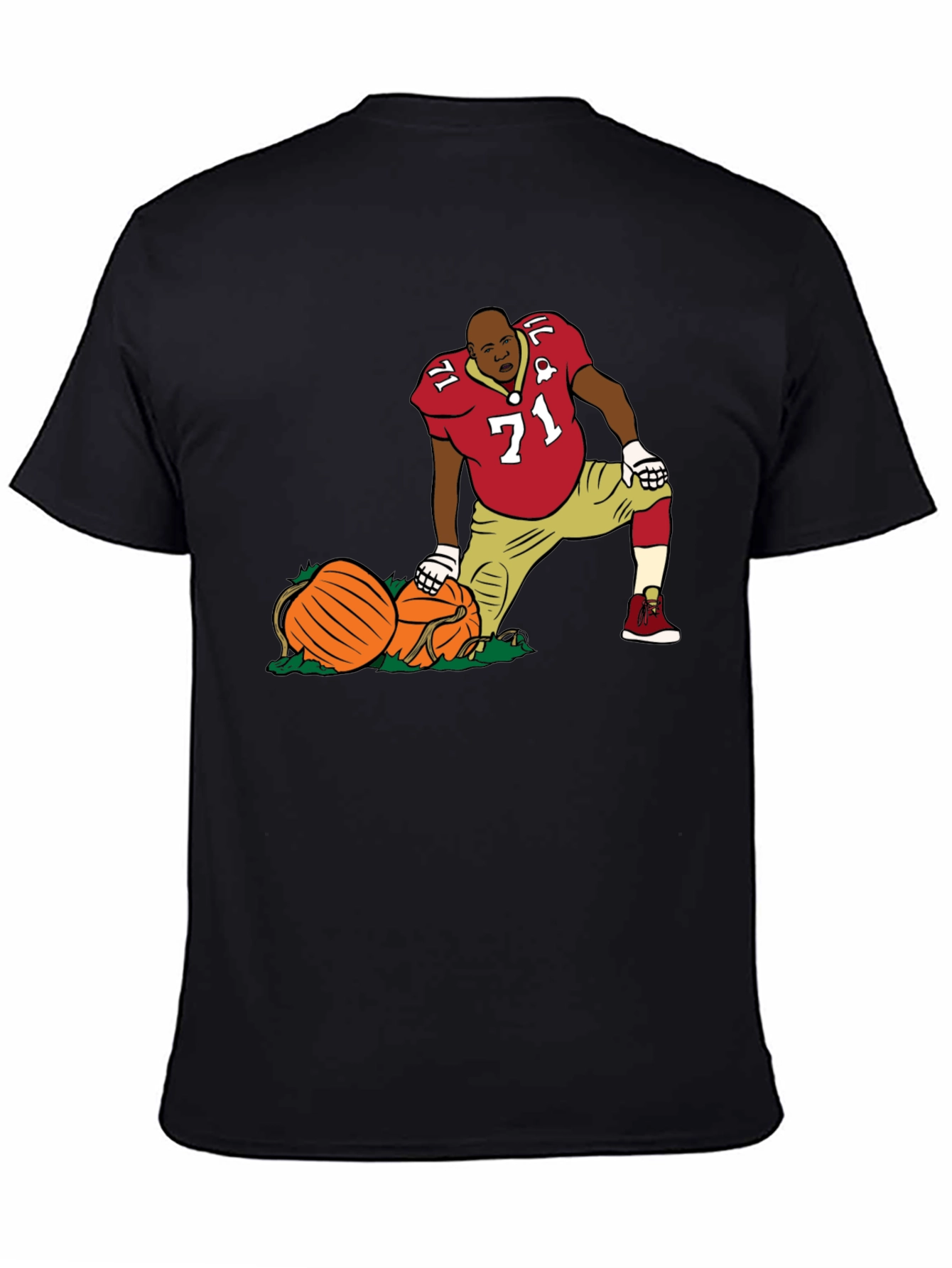 Football Player with Pumpkins T-Shirt