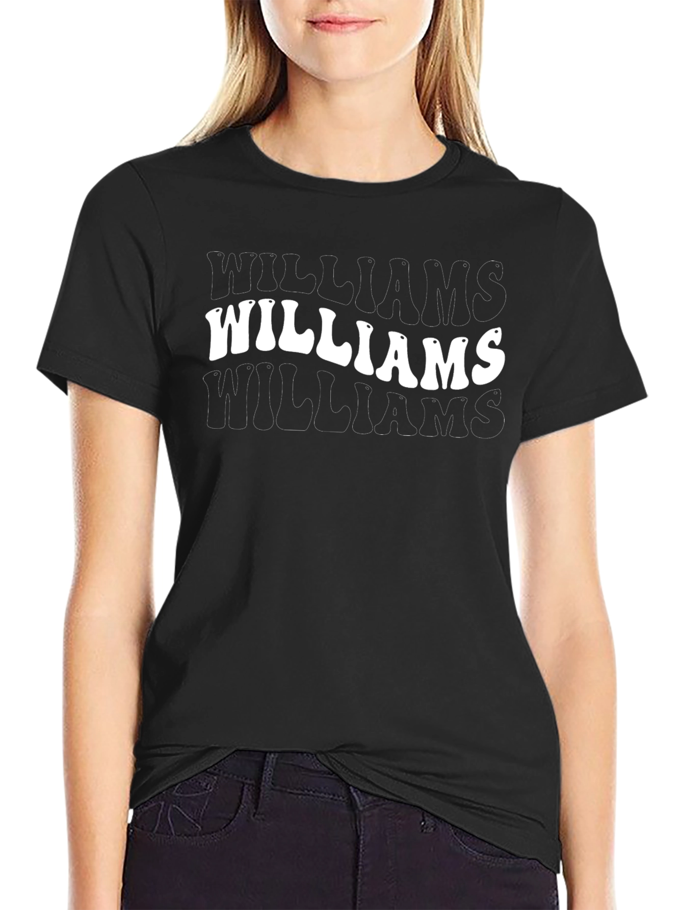 Williams Name Retro Graphic Tee - Black