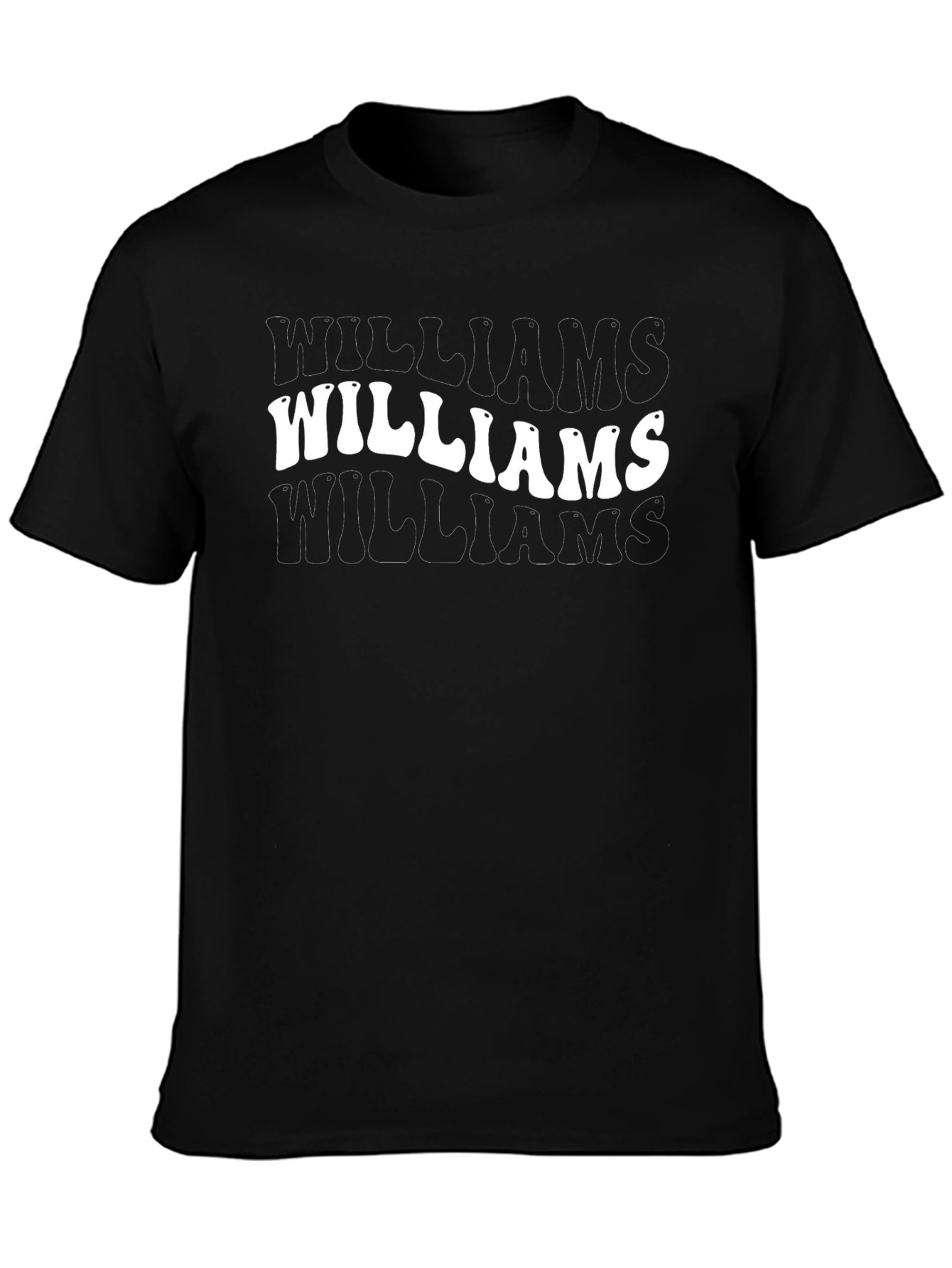Williams Name Retro Graphic Tee - Black