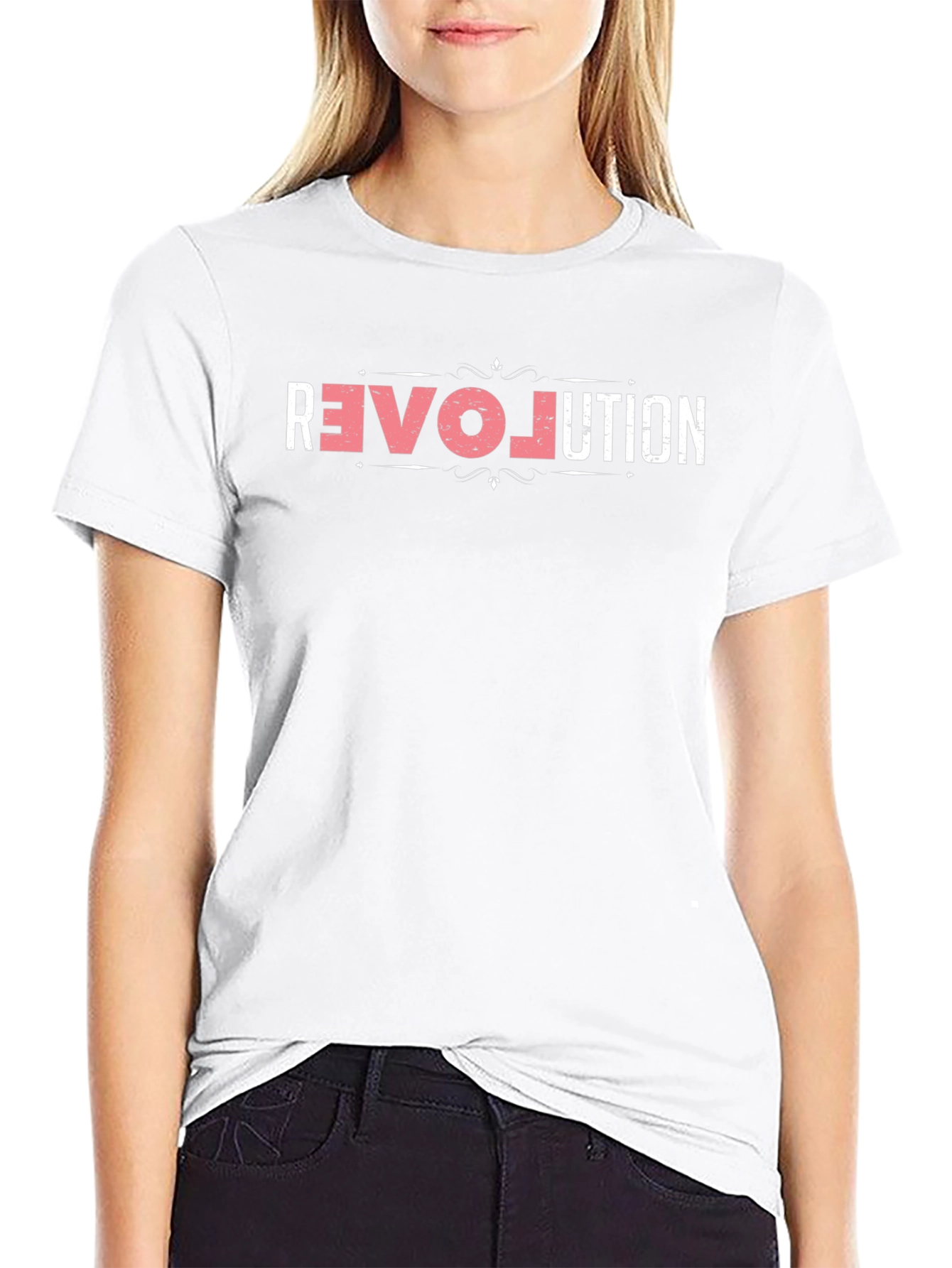 Revolution Graphic Print Black T-Shirt