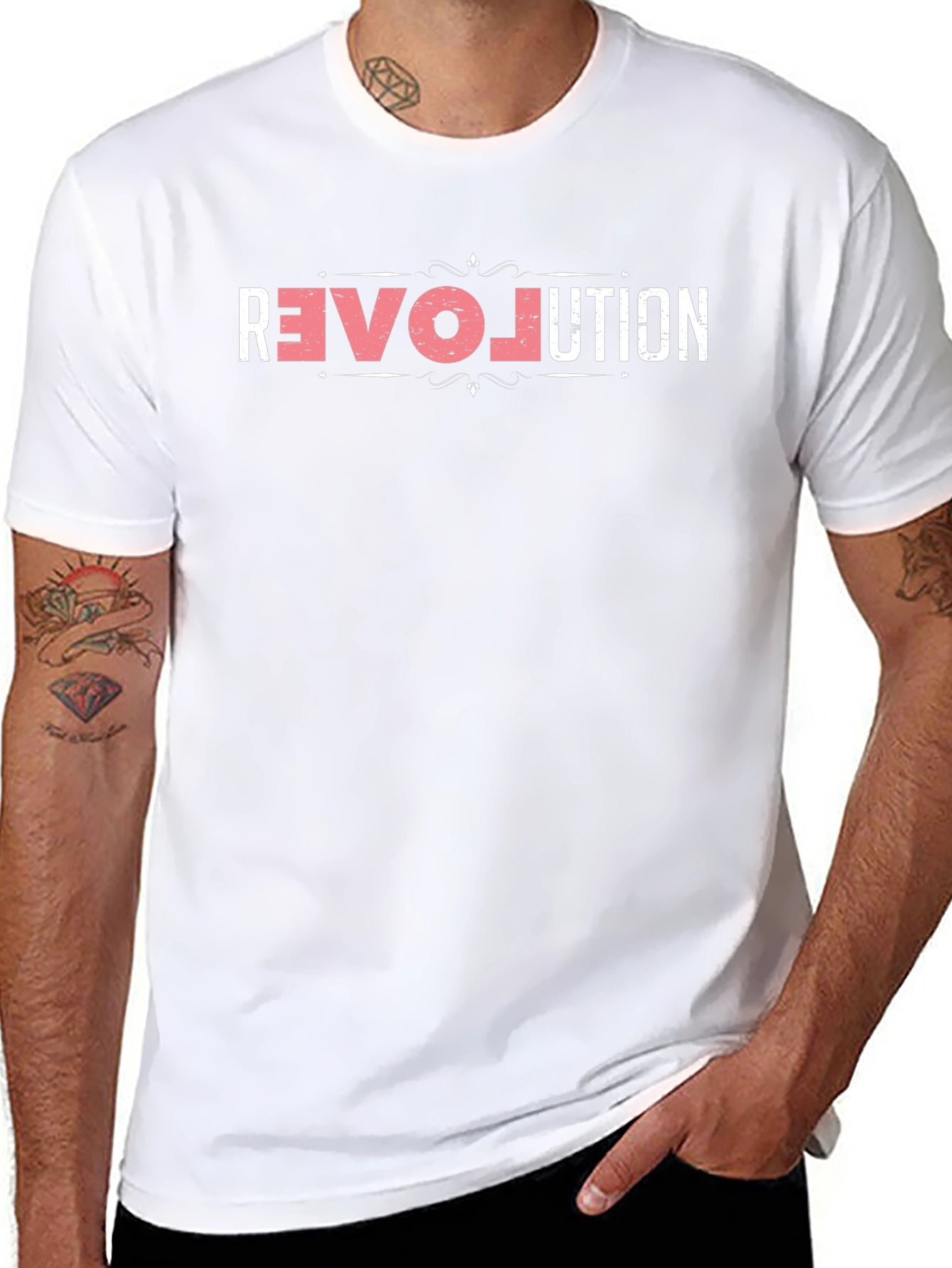 Revolution Graphic Print Black T-Shirt