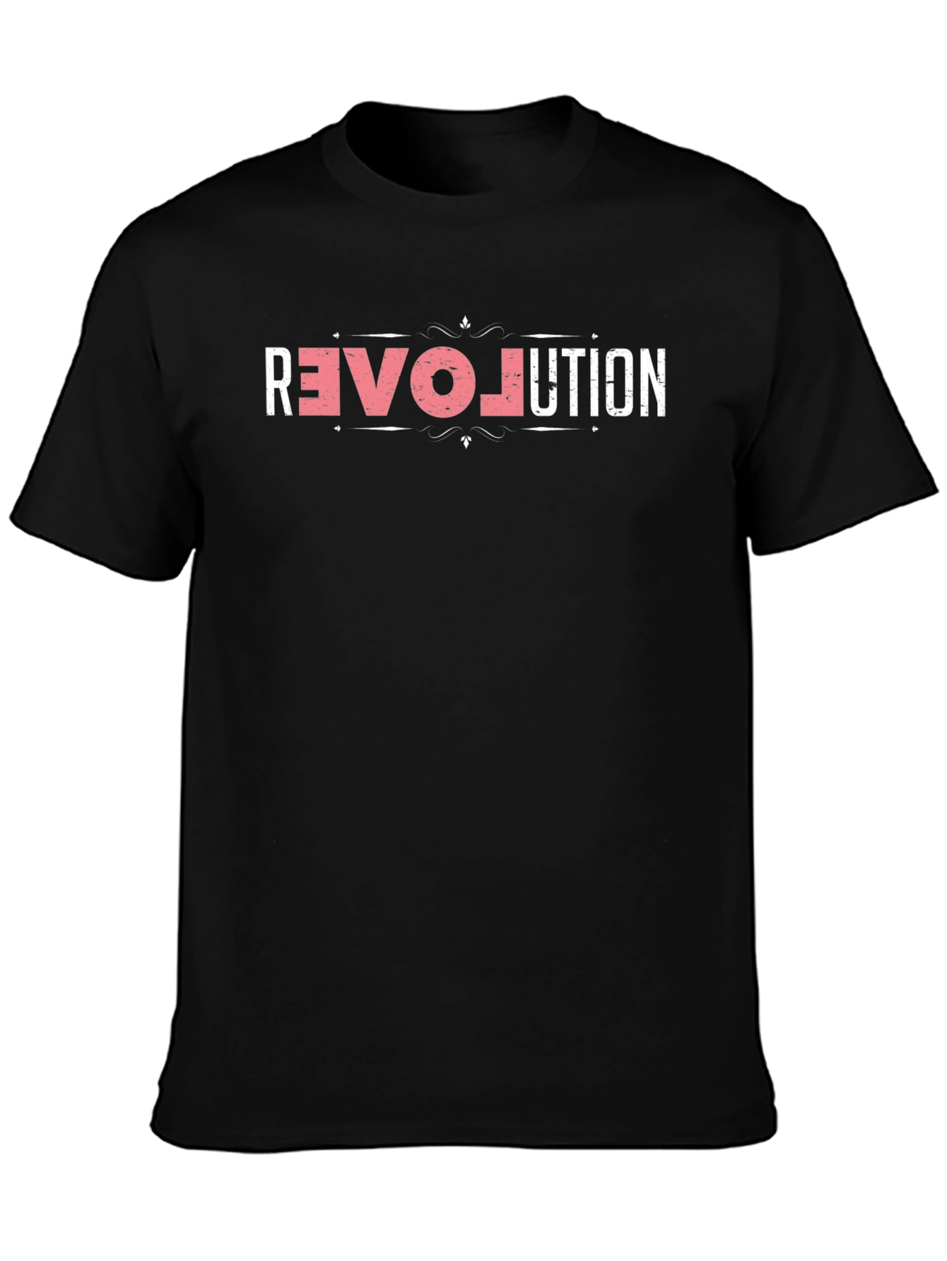 Revolution Graphic Print Black T-Shirt