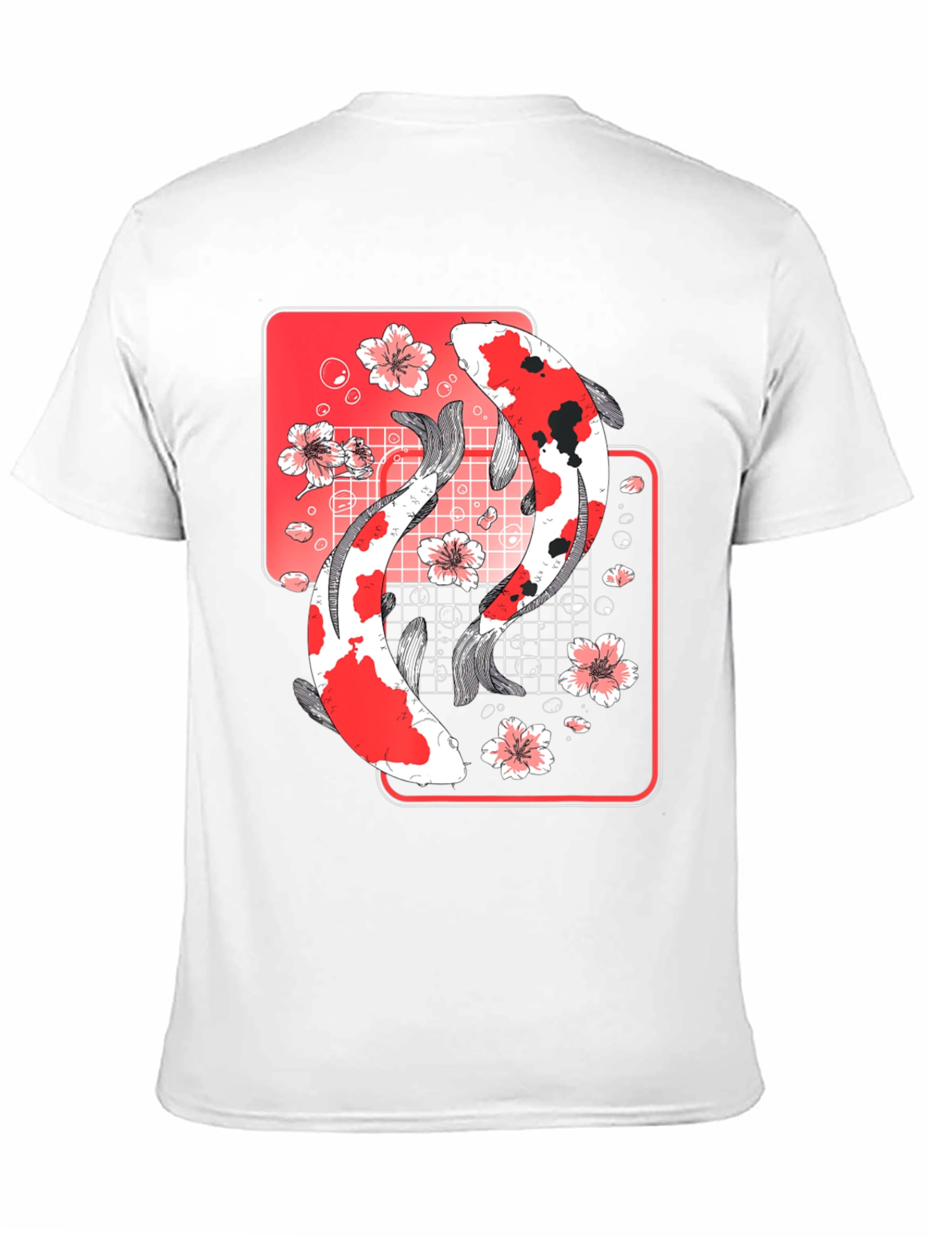 Koi Fish Graphic Tee - Japanese Style Black T-Shirt