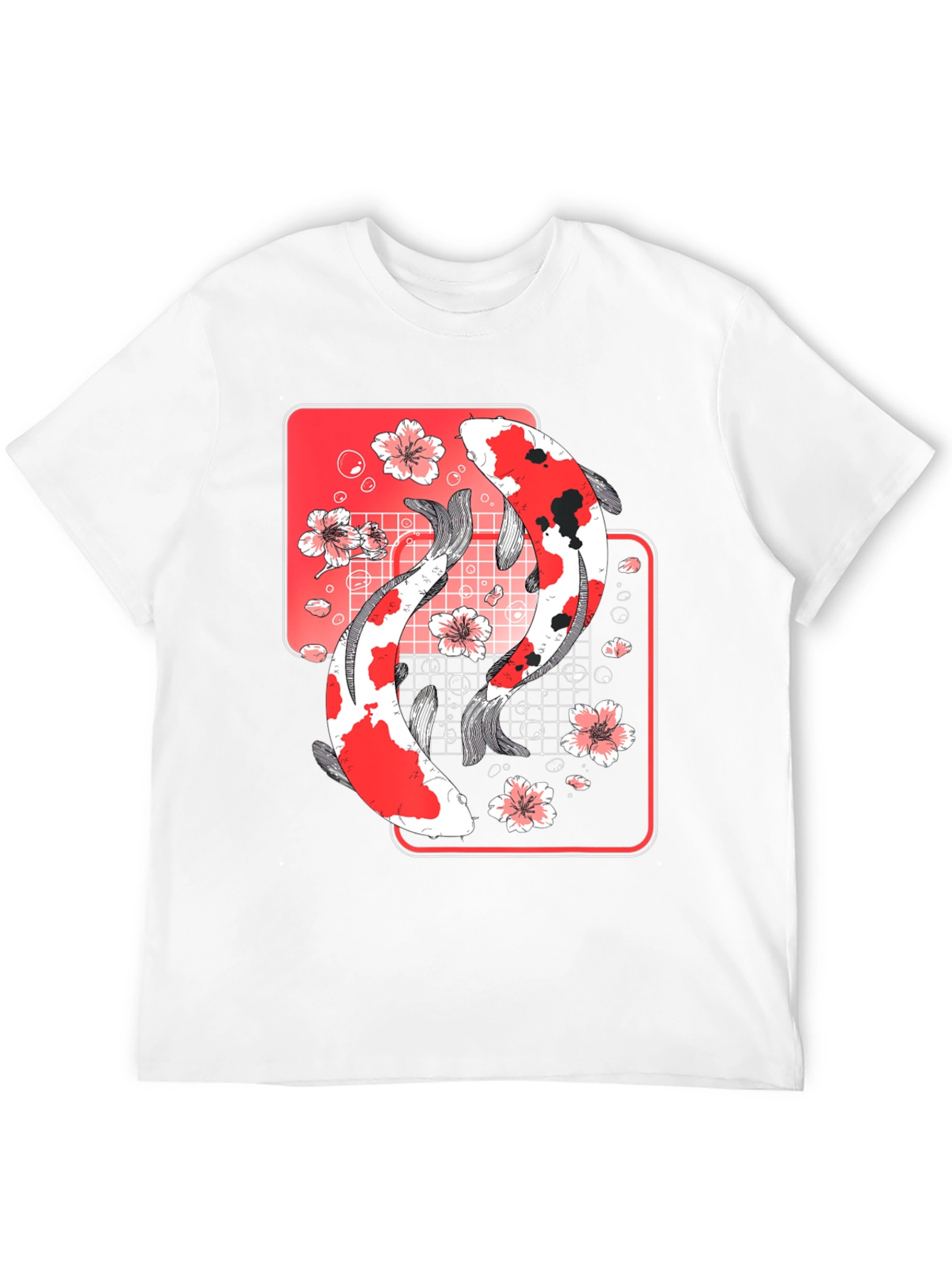 Koi Fish Graphic Tee - Japanese Style Black T-Shirt