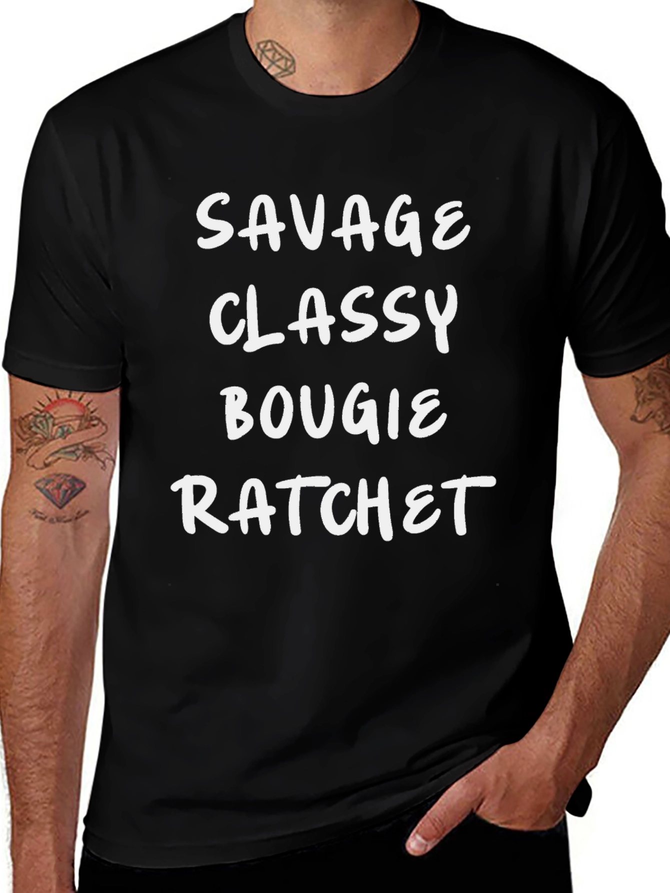 Savage Classy Bougie Ratchet Mens T-Shirt