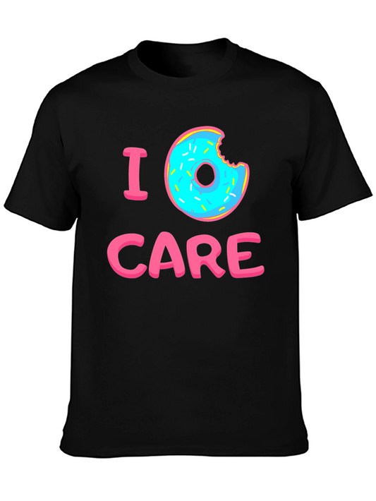 I Donut Care Graphic T-Shirt - Black