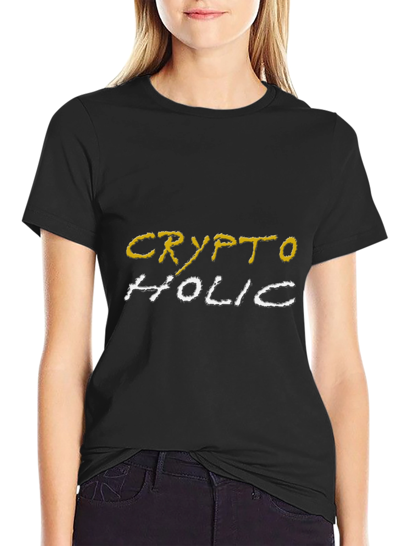 CryptoHolic Black T-Shirt - Stylish Crypto Lover Tee
