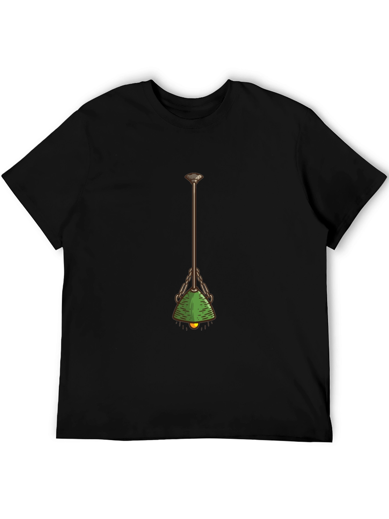 Green Banker Lamp Graphic Tee - Retro Office Style
