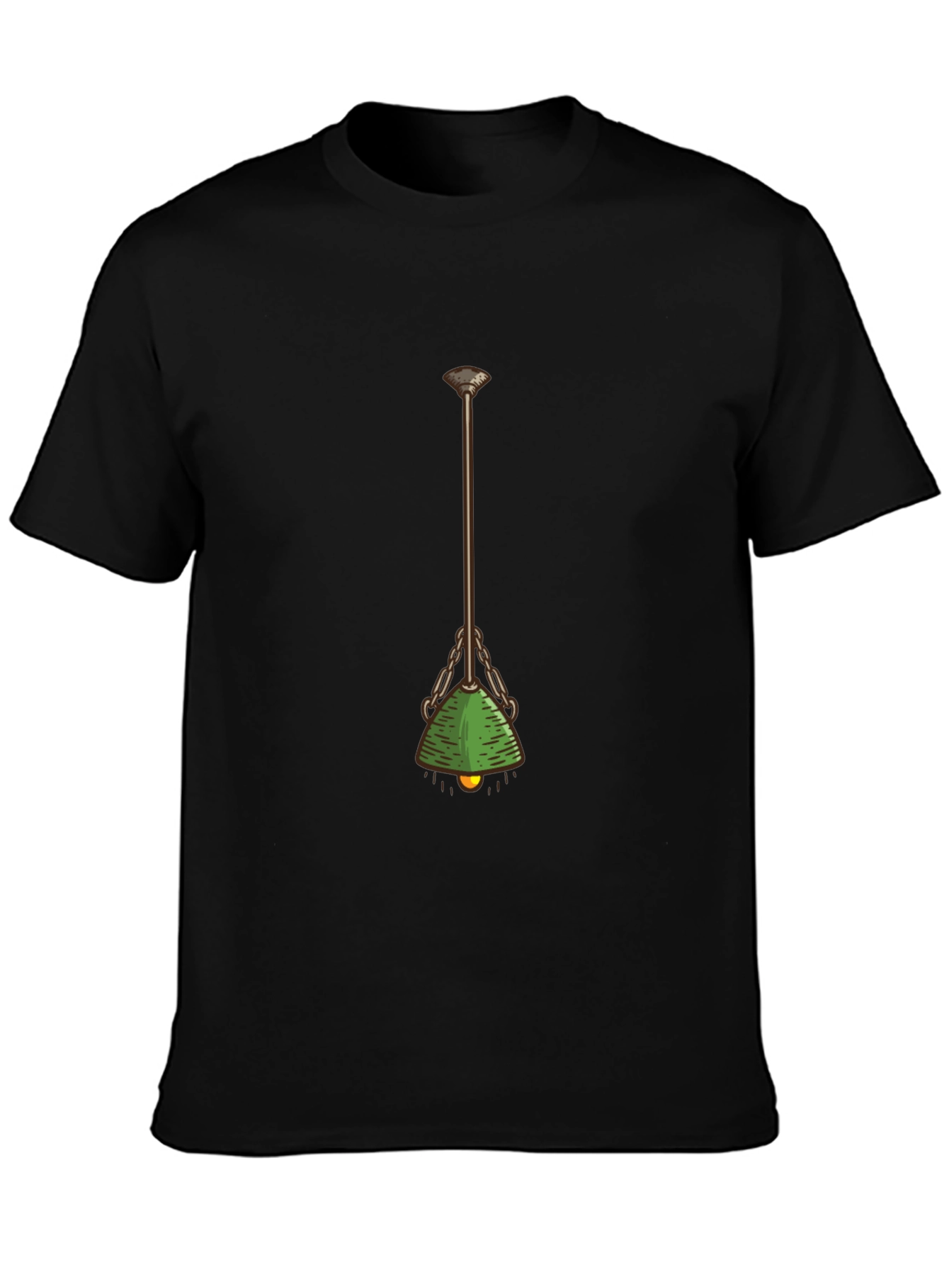 Green Banker Lamp Graphic Tee - Retro Office Style