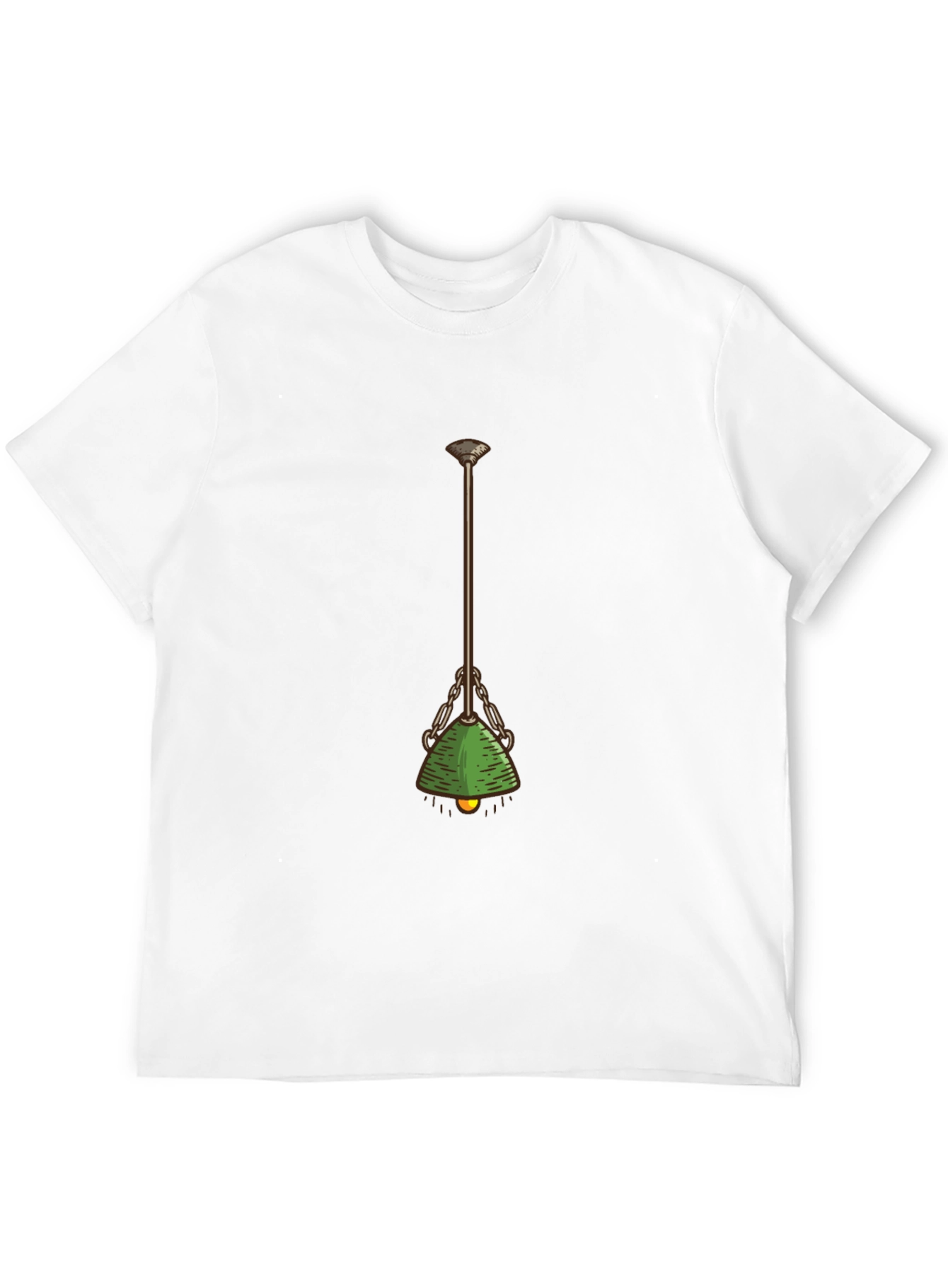 Green Banker Lamp Graphic Tee - Retro Office Style