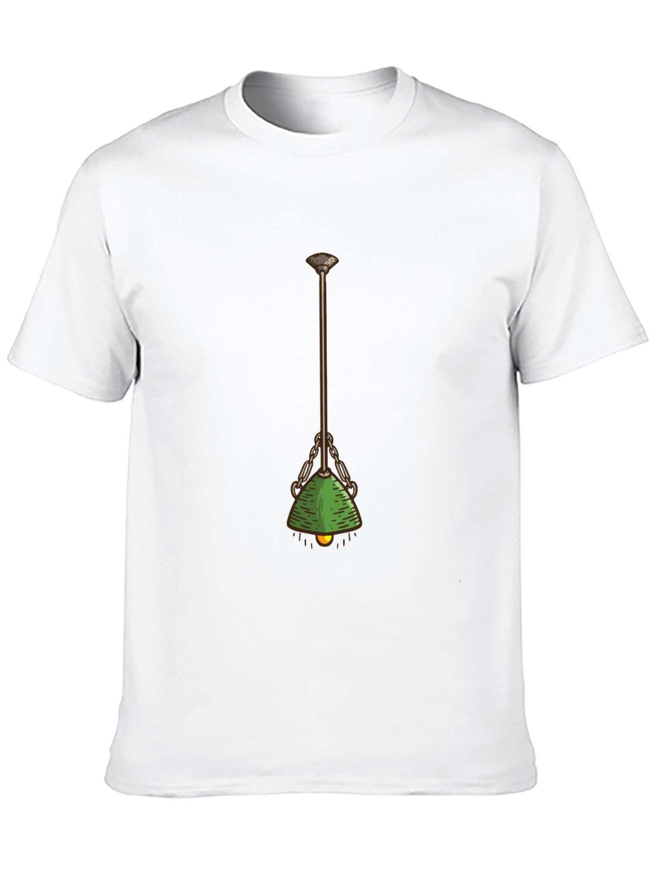 Green Banker Lamp Graphic Tee - Retro Office Style