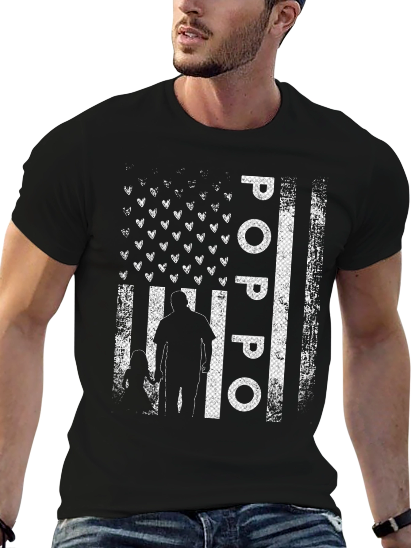 Distressed Poppo Flag Graphic Tee