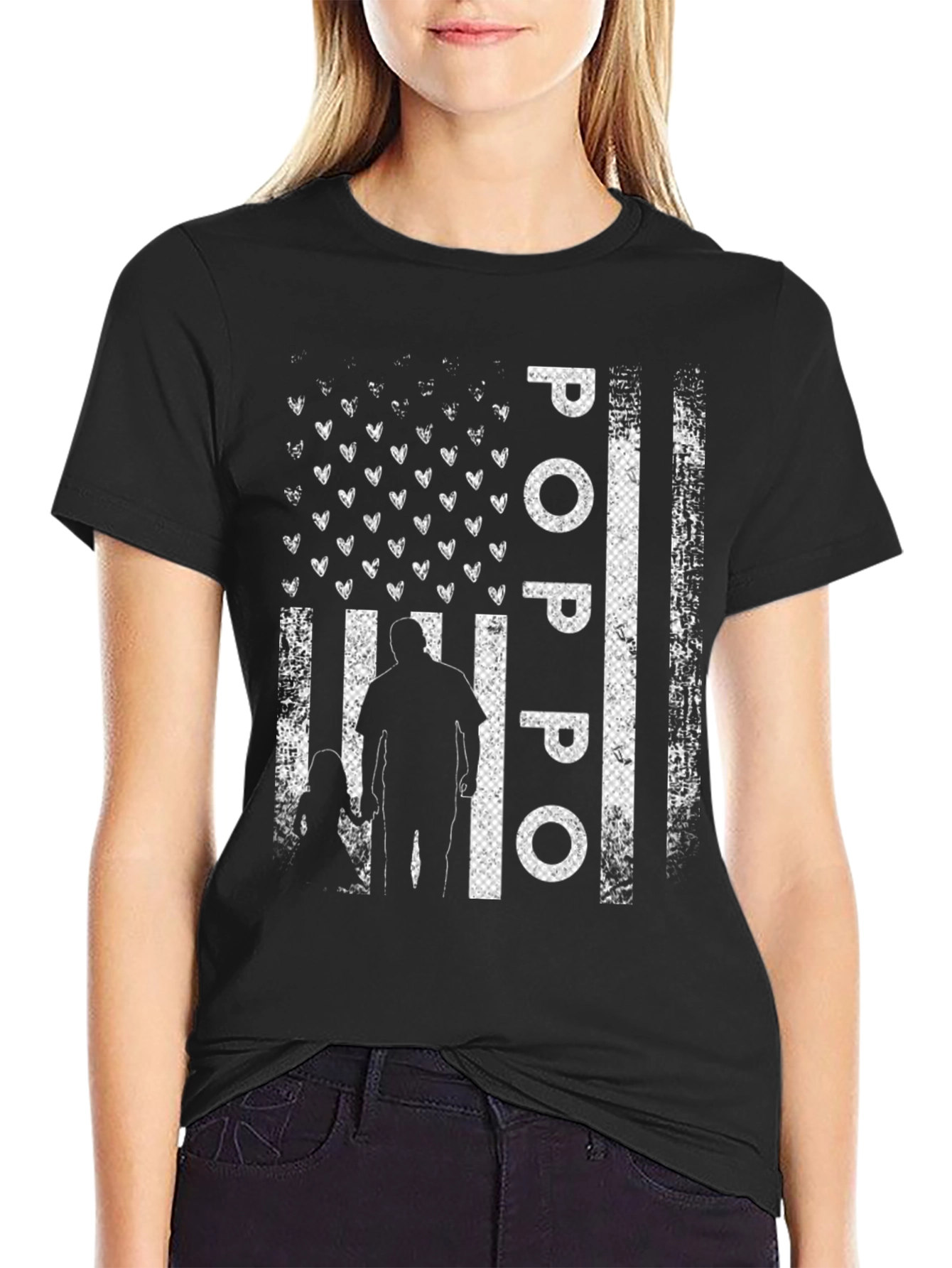 Distressed Poppo Flag Graphic Tee