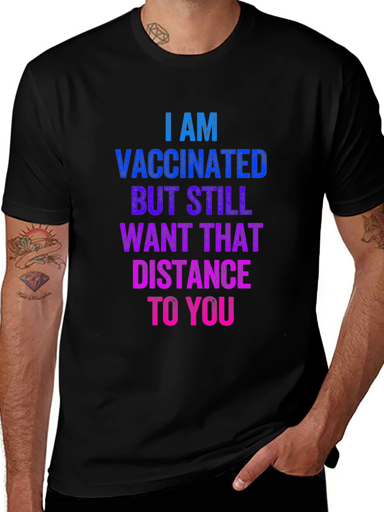 Vaccinated Social Distance T-Shirt