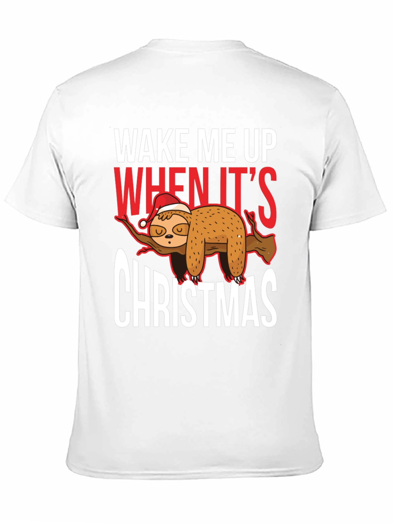 Wake Me Up When Its Christmas Sloth T-Shirt