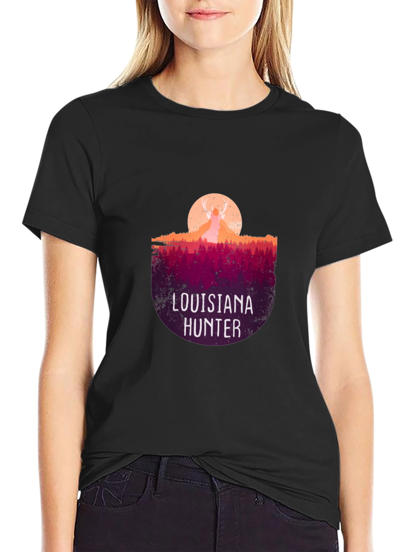 Louisiana Hunter Graphic Tee - Black