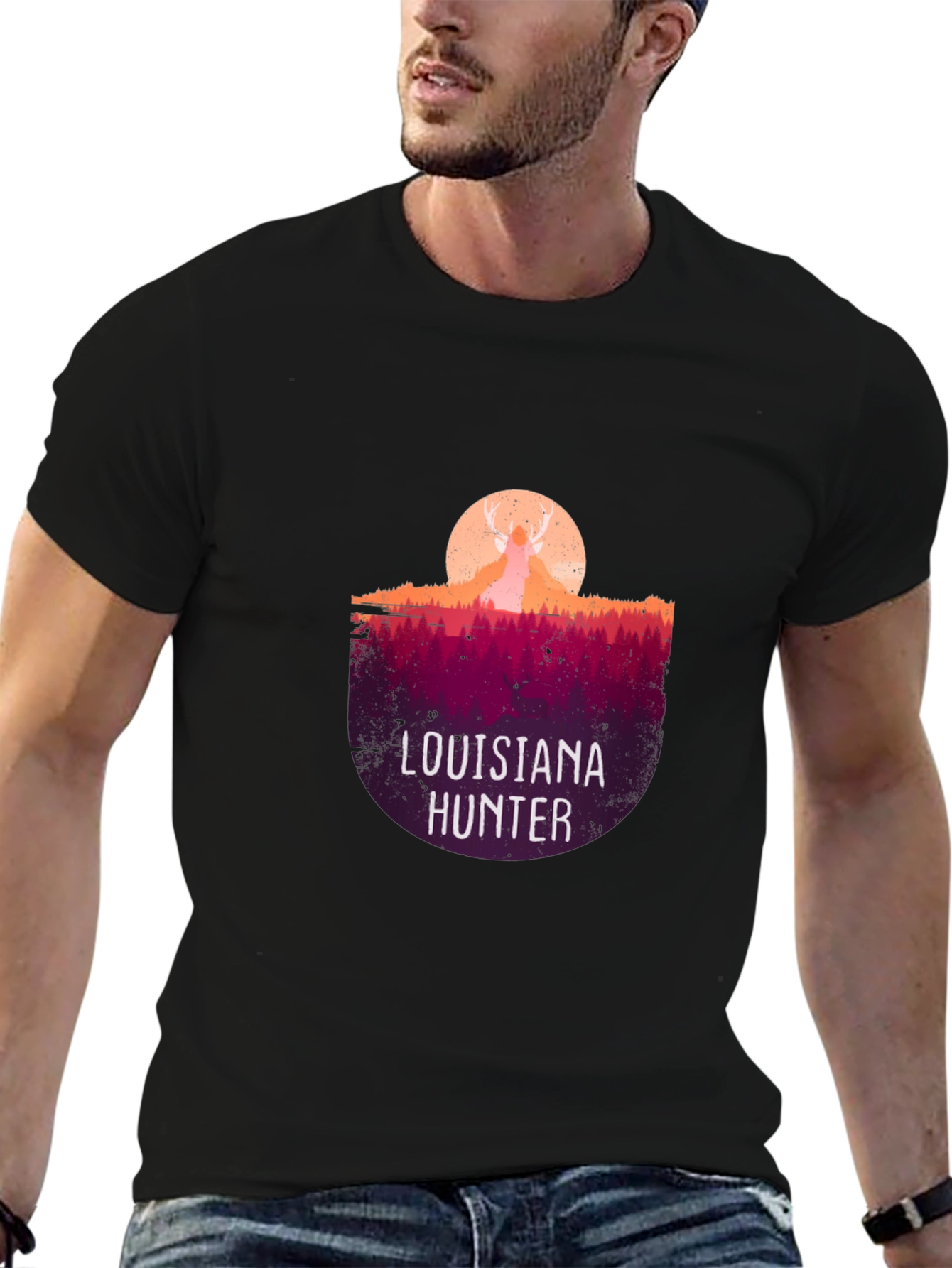Louisiana Hunter Graphic Tee - Black