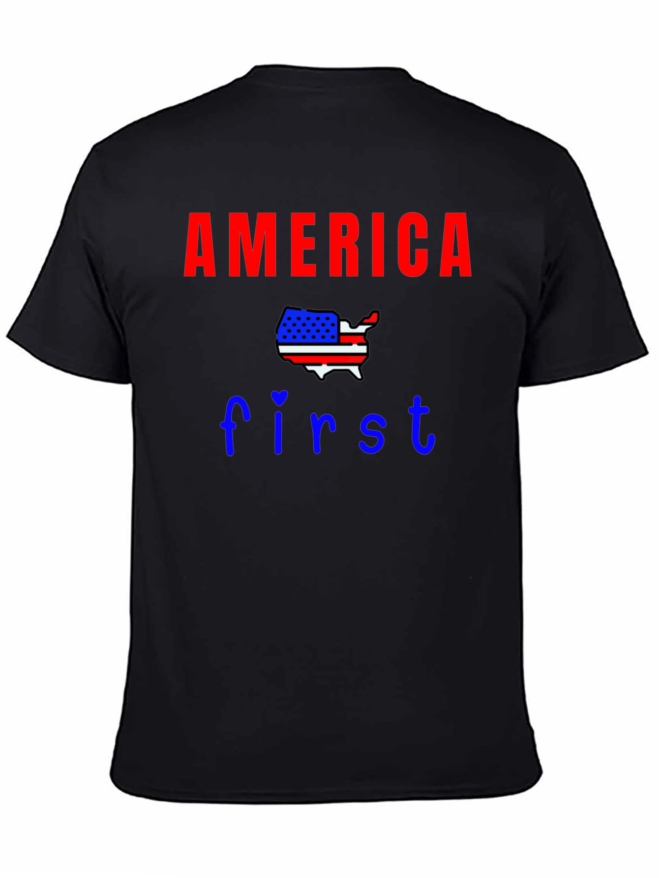 America First Patriotic Graphic Tee - USA Pride