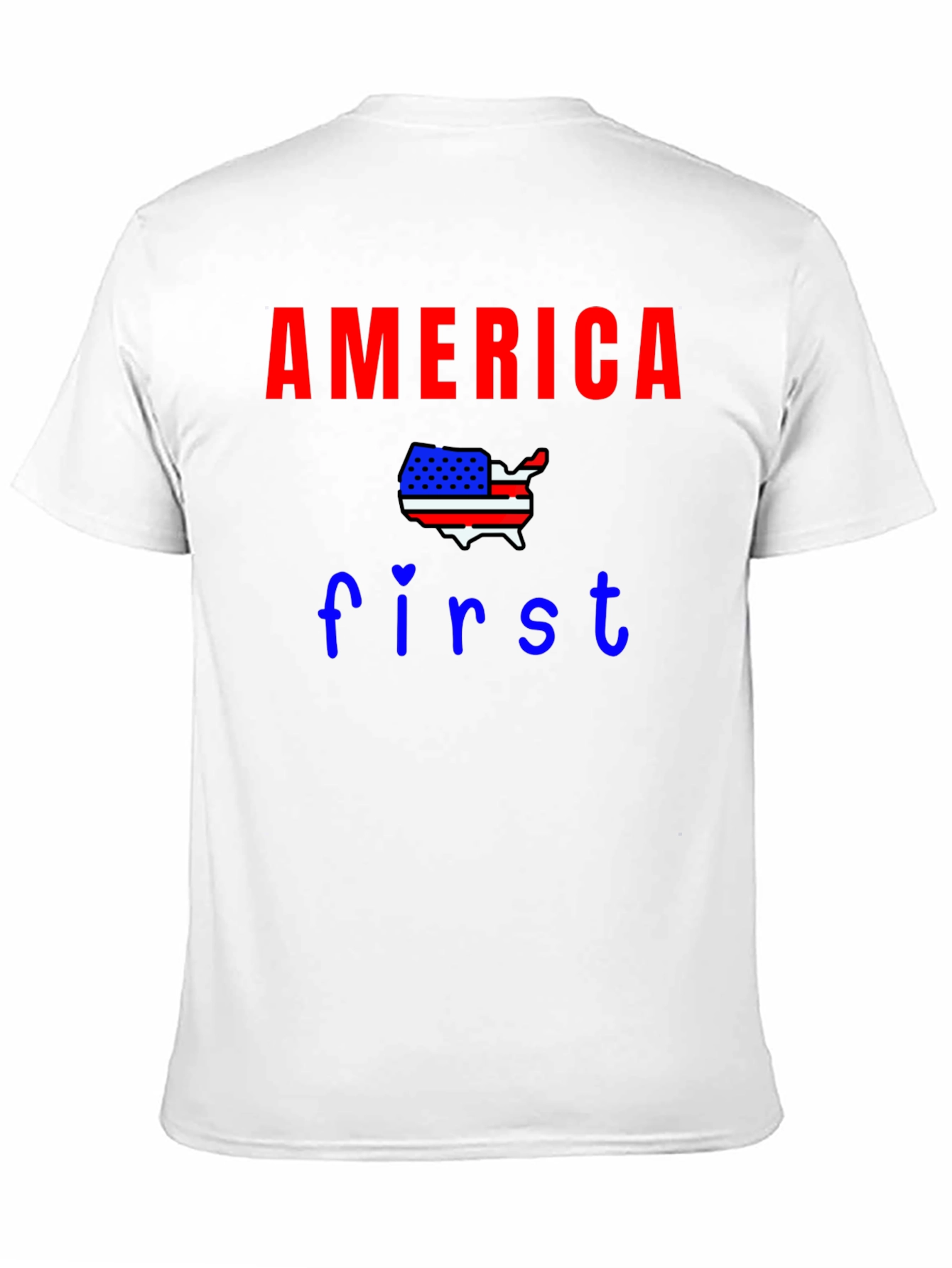 America First Patriotic Graphic Tee - USA Pride
