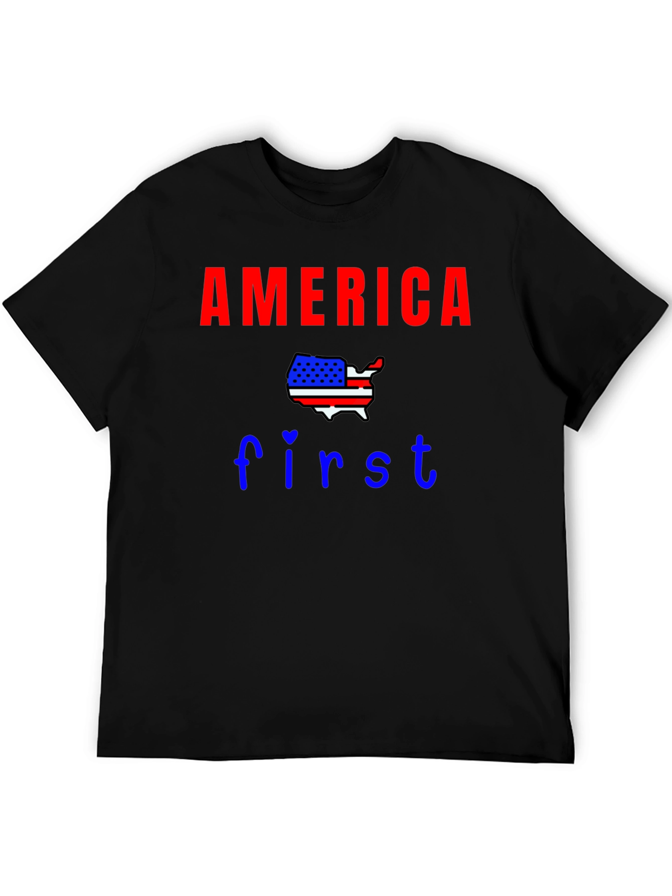 America First Patriotic Graphic Tee - USA Pride