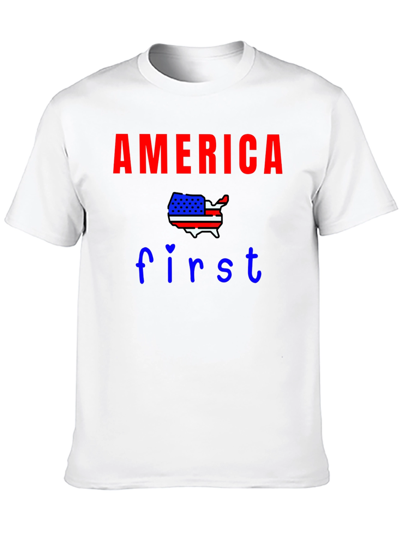 America First Patriotic Graphic Tee - USA Pride