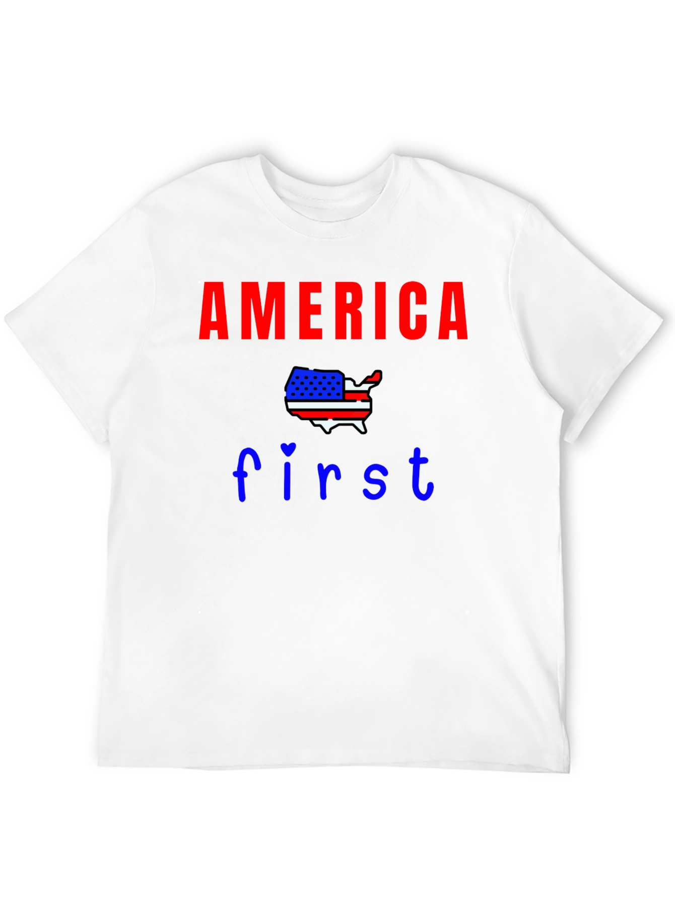 America First Patriotic Graphic Tee - USA Pride