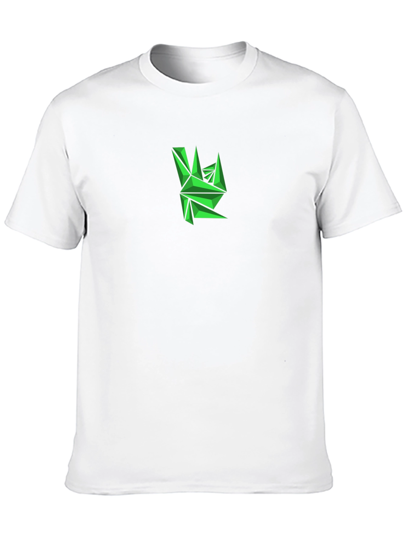 Geometric Green Graphic Tee - Mens Black T-Shirt