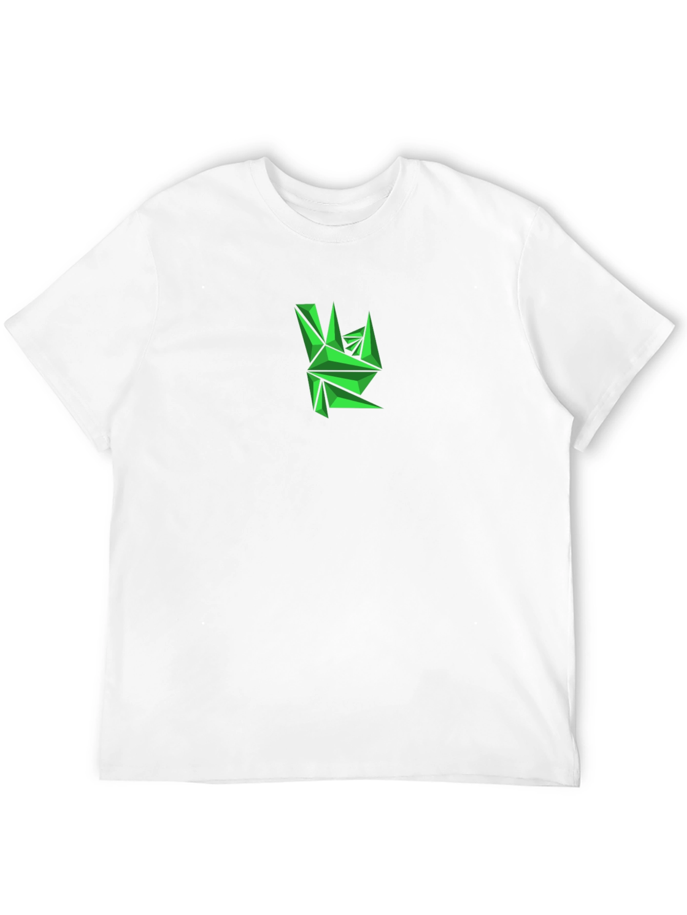 Geometric Green Graphic Tee - Mens Black T-Shirt