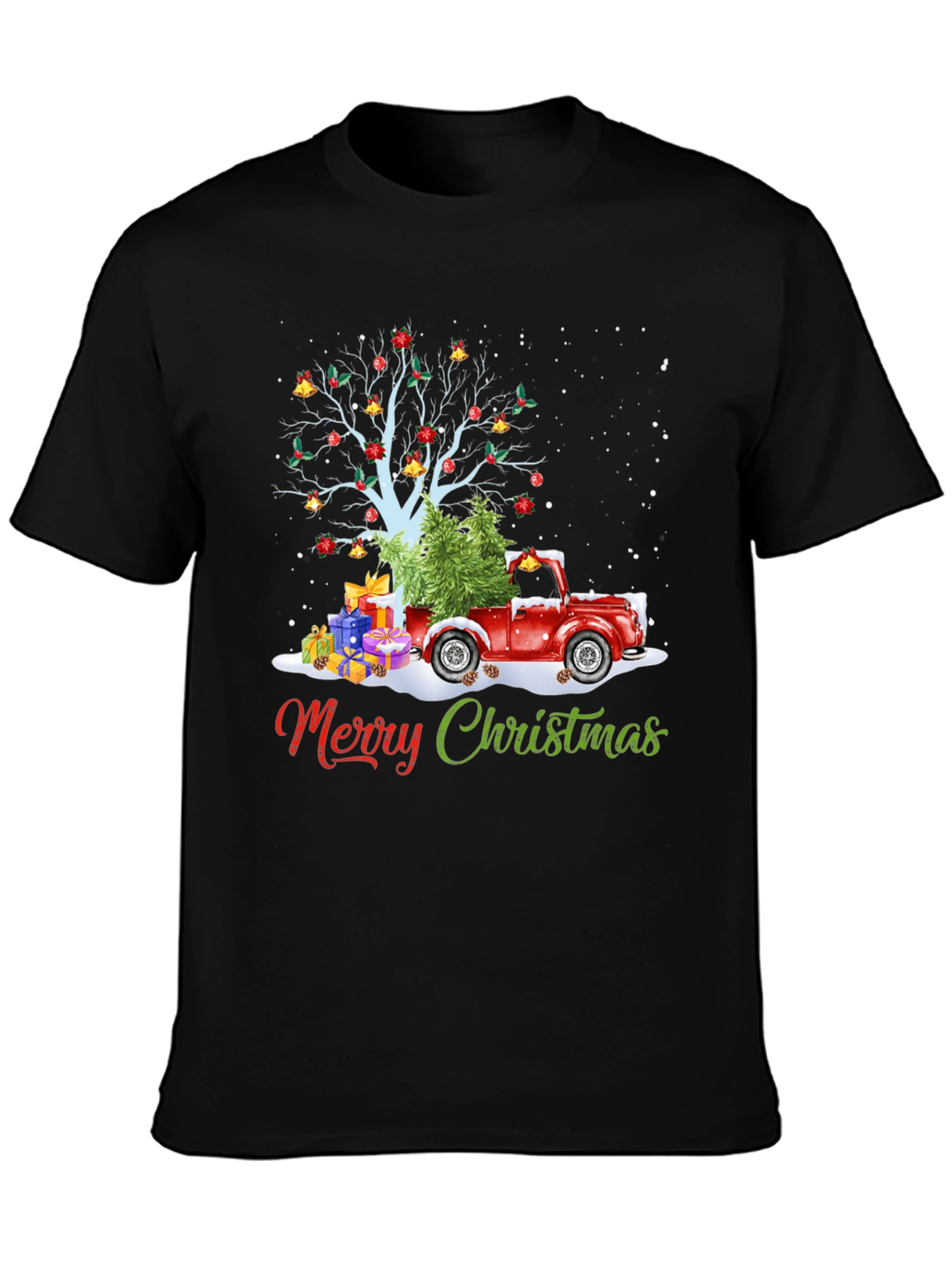Festive Christmas Tree Truck T-Shirt