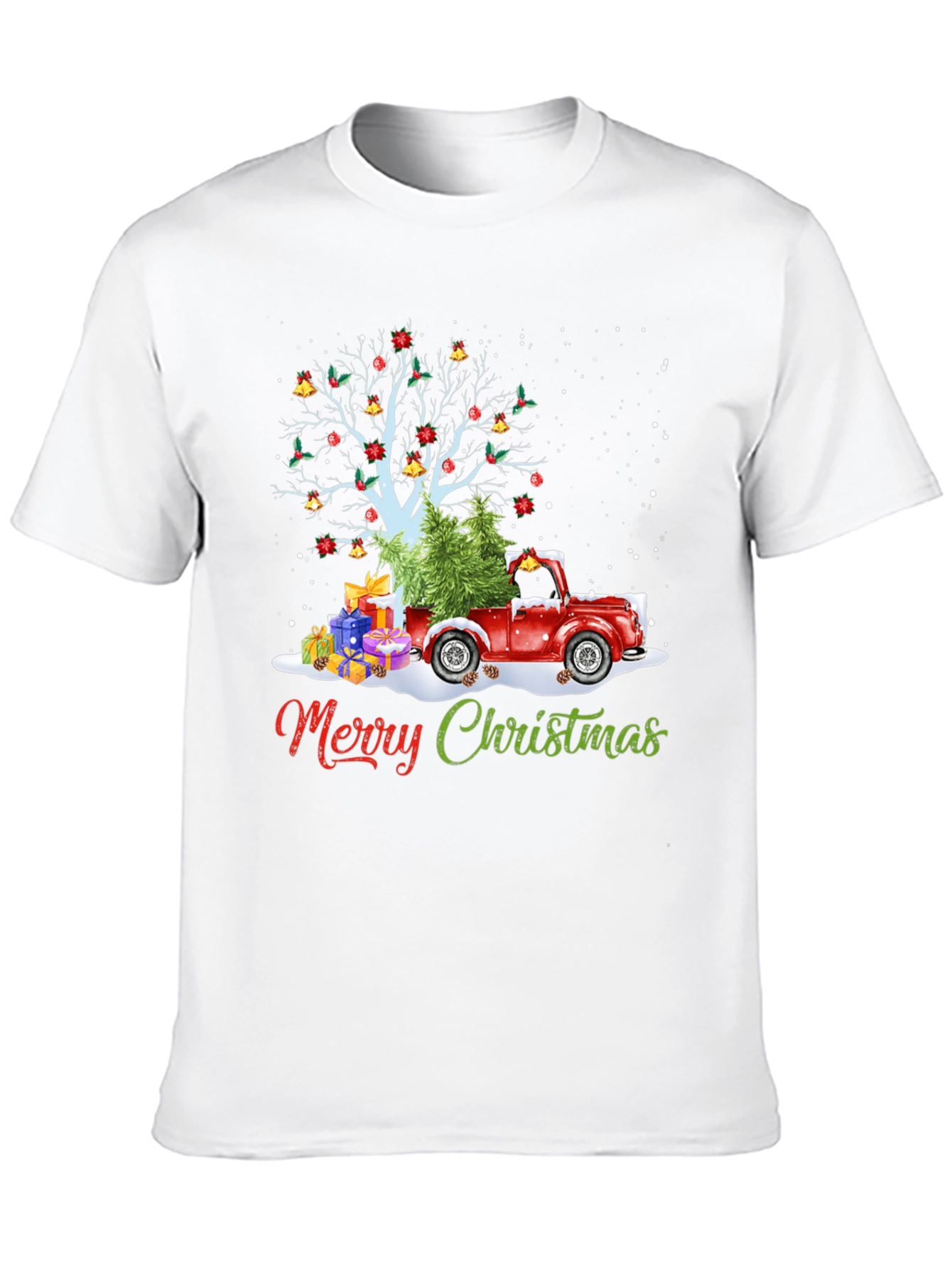Festive Christmas Tree Truck T-Shirt