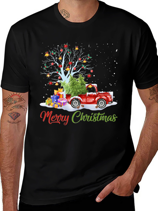 Festive Christmas Tree Truck T-Shirt