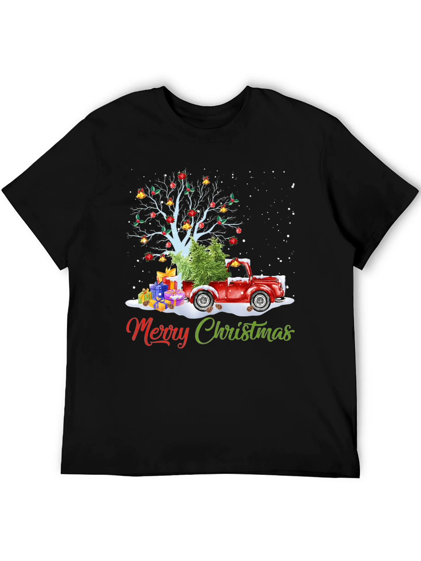 Festive Christmas Tree Truck T-Shirt