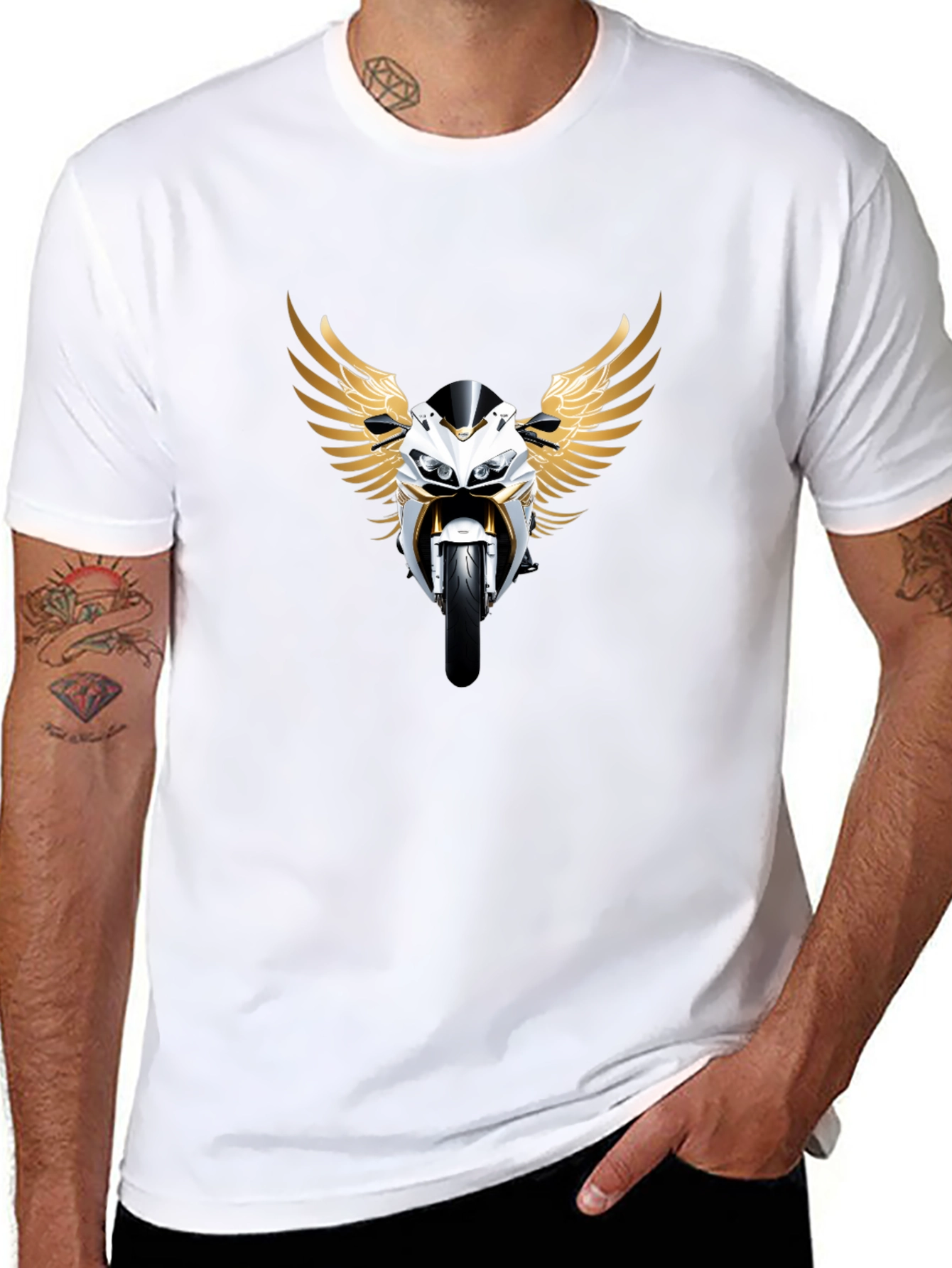 Motorcycle Wings Graphic Tee
