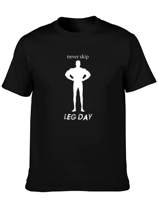 Never Skip Leg Day T-Shirt - Workout Apparel