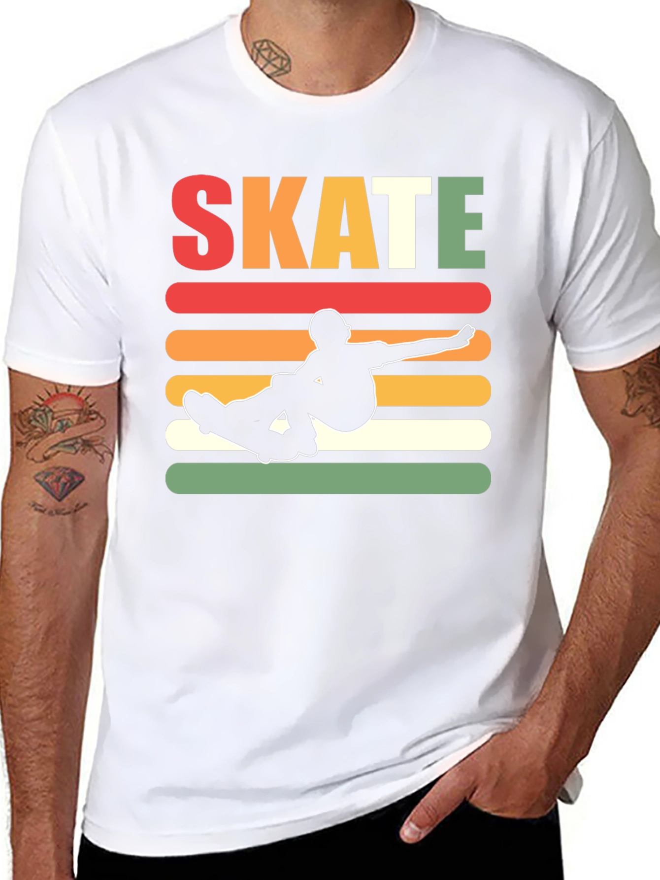 Retro Skate T-Shirt - Black Cotton Tee