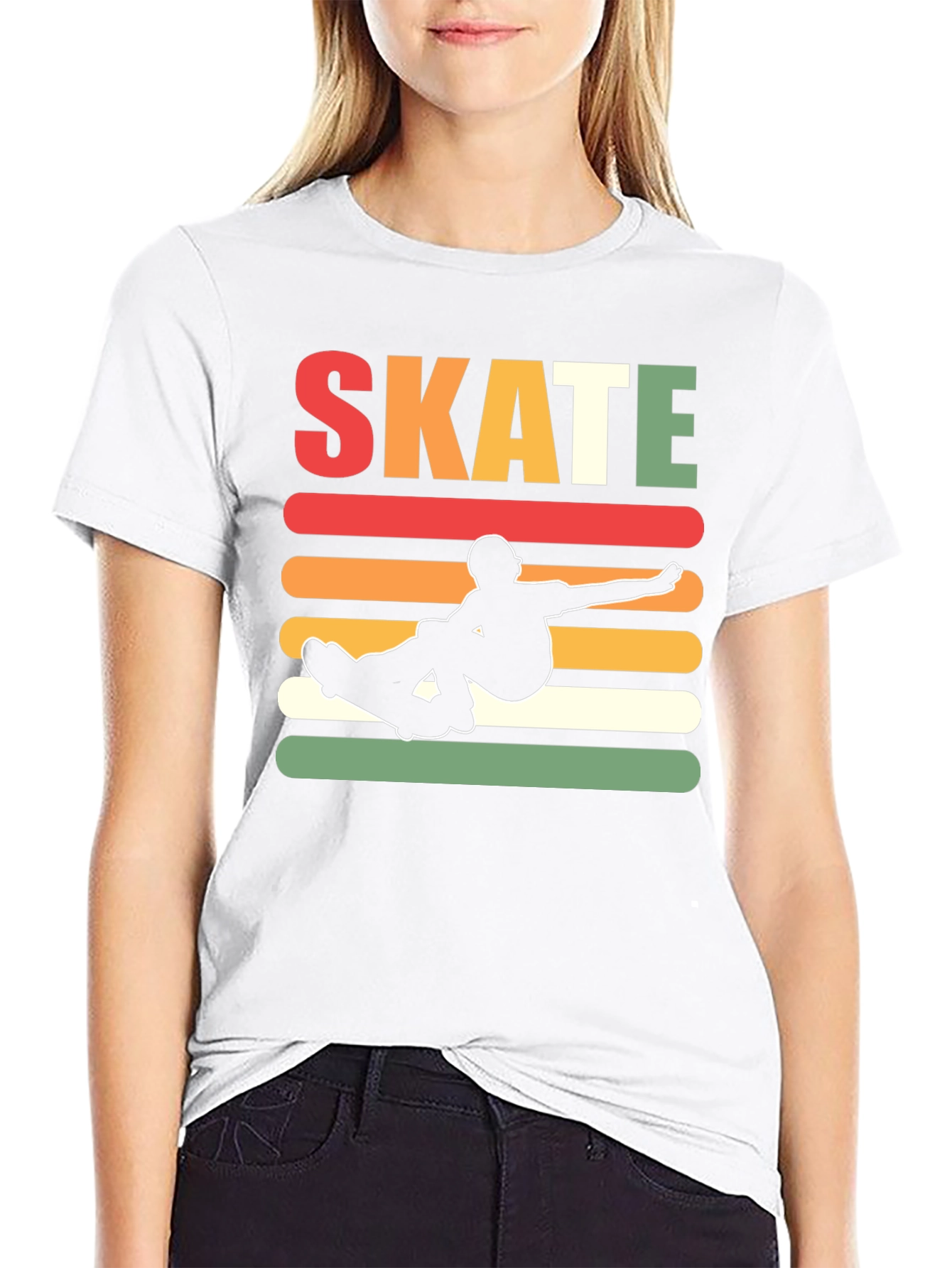 Retro Skate T-Shirt - Black Cotton Tee