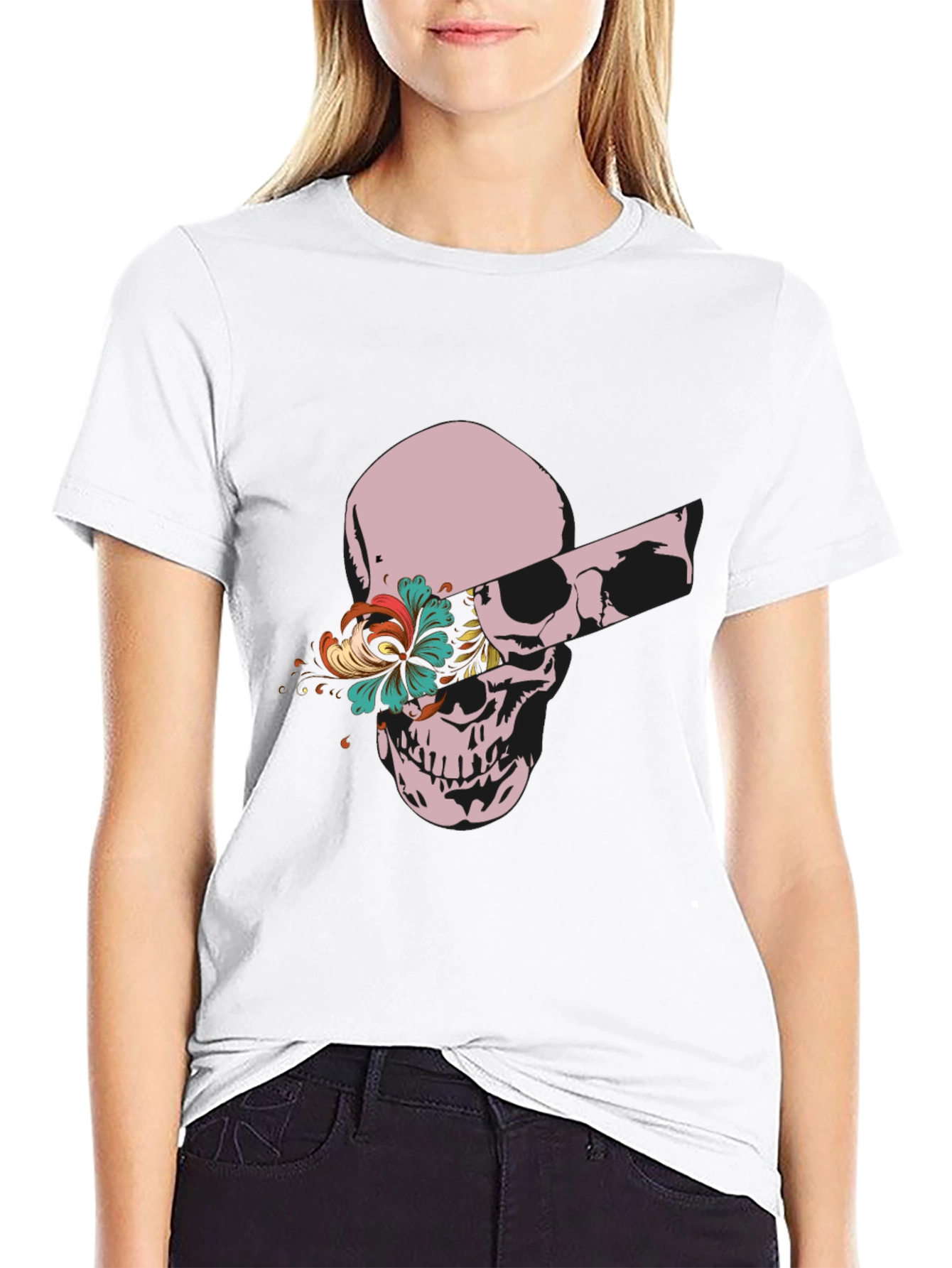 Skull & Flower Graphic Tee