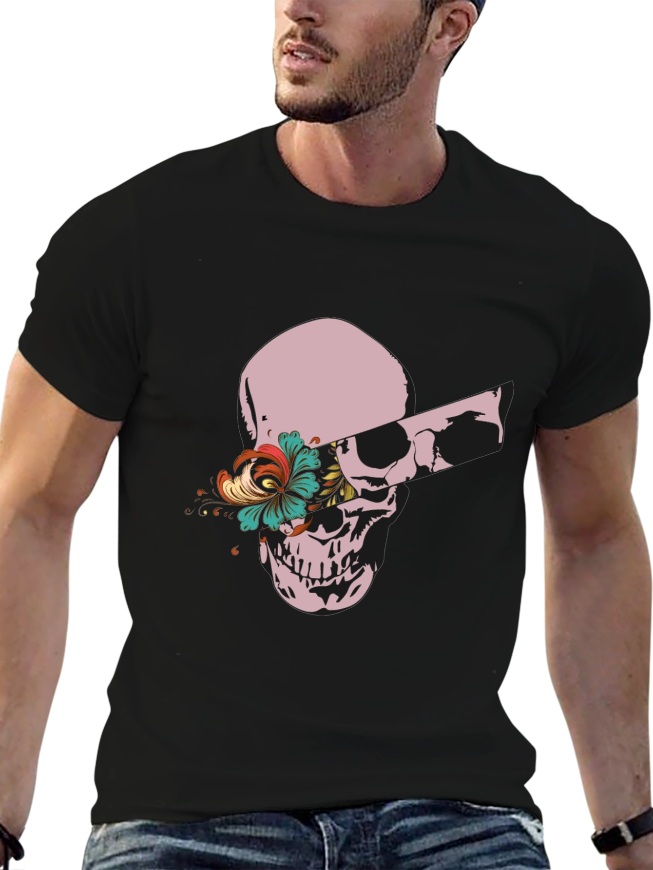 Skull & Flower Graphic Tee