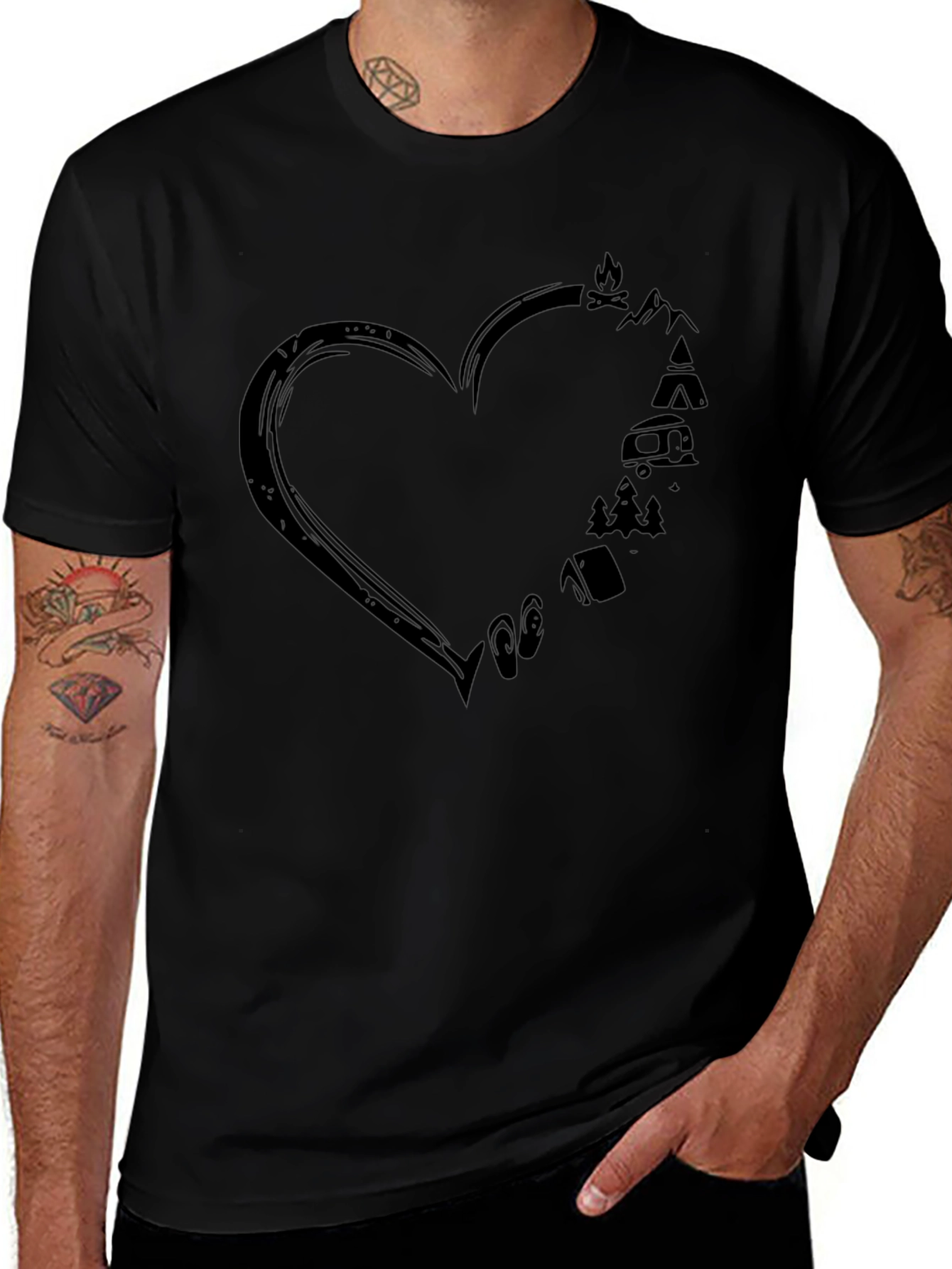 Camping Heart Graphic Tee