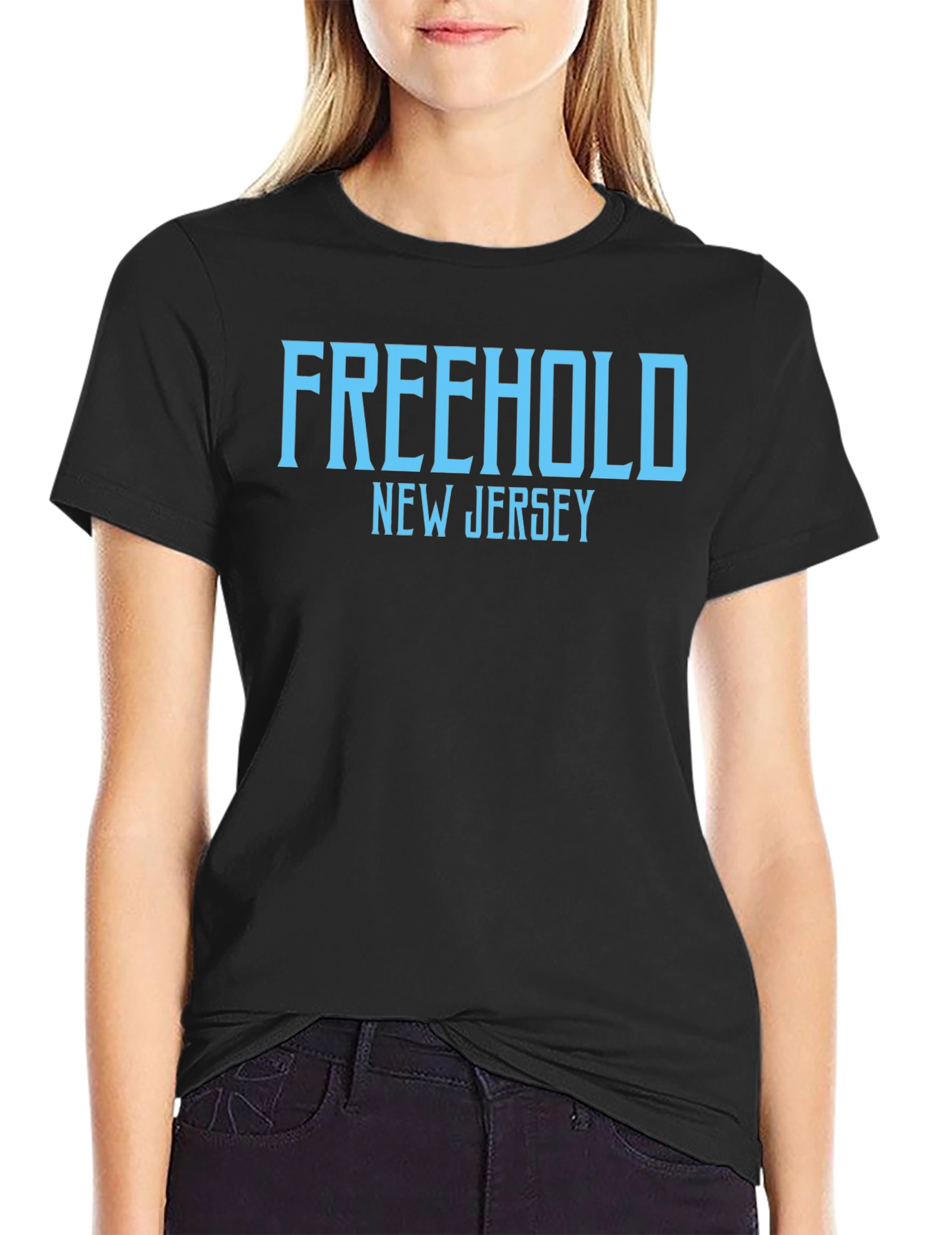 Freehold New Jersey T-Shirt - Black Cotton Tee