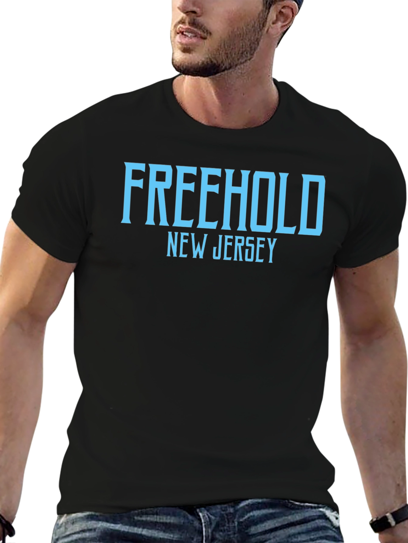 Freehold New Jersey T-Shirt - Black Cotton Tee