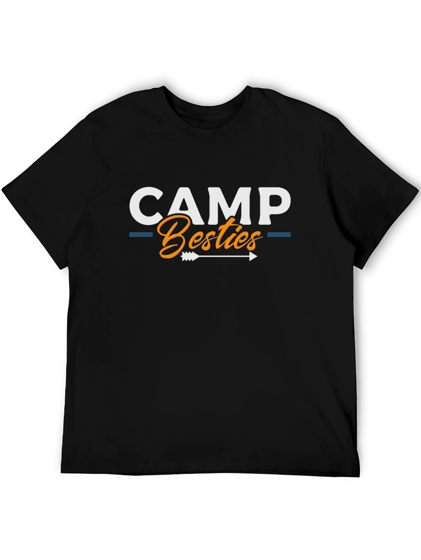Camp Besties Graphic Tee - Black Cotton Blend Shirt