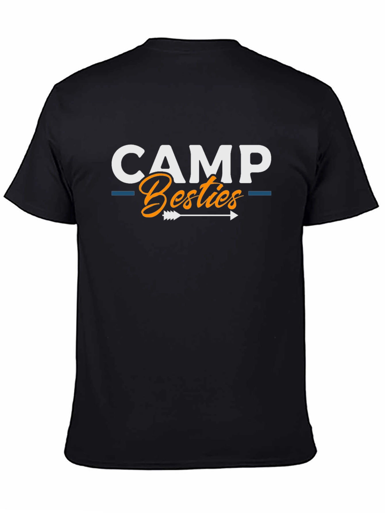 Camp Besties Graphic Tee - Black Cotton Blend Shirt