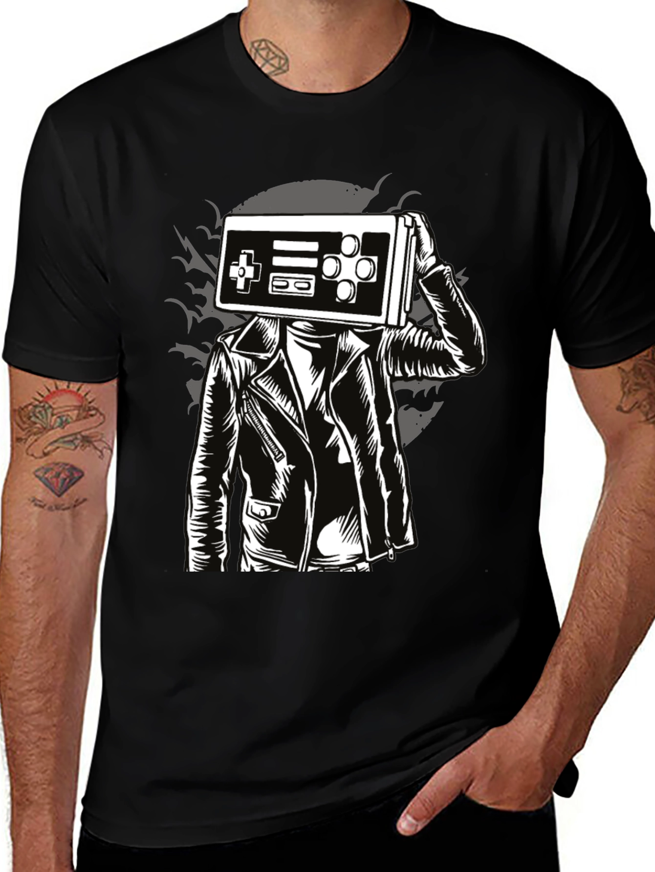 Retro Gamer Tee - Controller Head Graphic T-Shirt