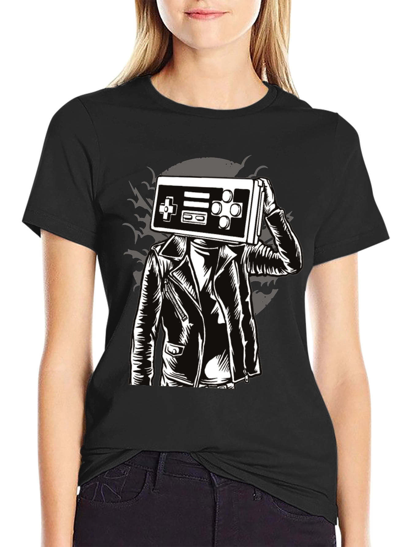 Retro Gamer Tee - Controller Head Graphic T-Shirt